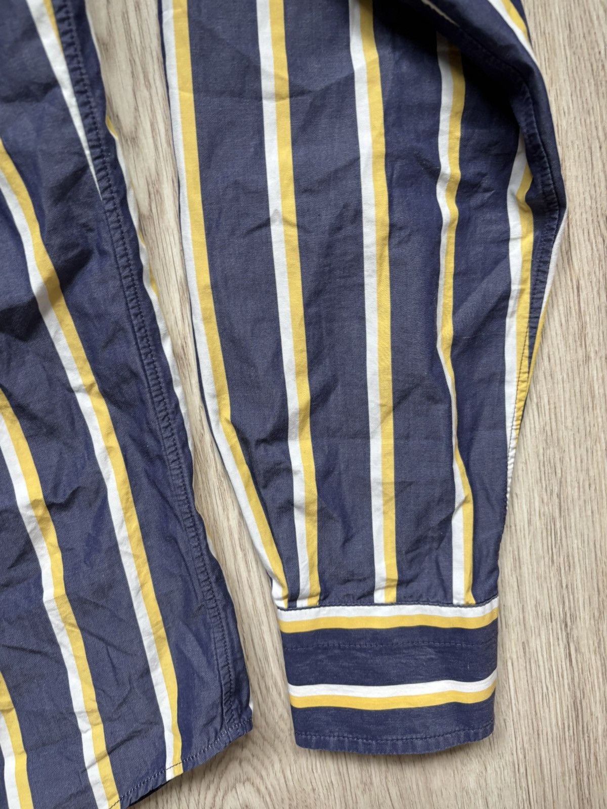 Maison Kitsune Maison Kitsuné Men’s Striped Shirt Size 38 Cotton Fox Logo Size US S / EU 44-46 / 1 - 22 Thumbnail