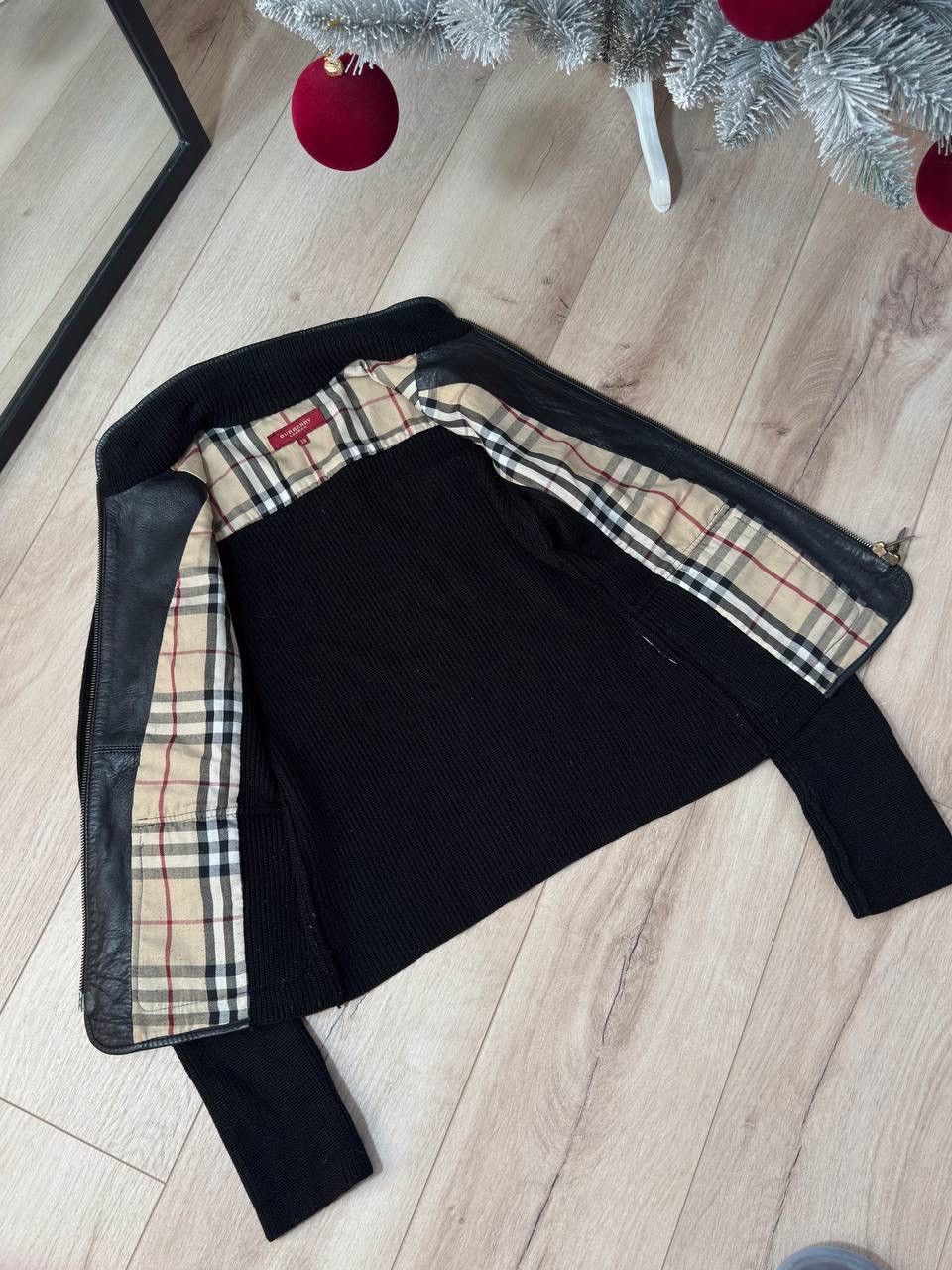 Burberry Burberry Black Leather & Knitt Jacket Size 38 Size XS / US 0-2 / IT 36-38 - 6 Thumbnail