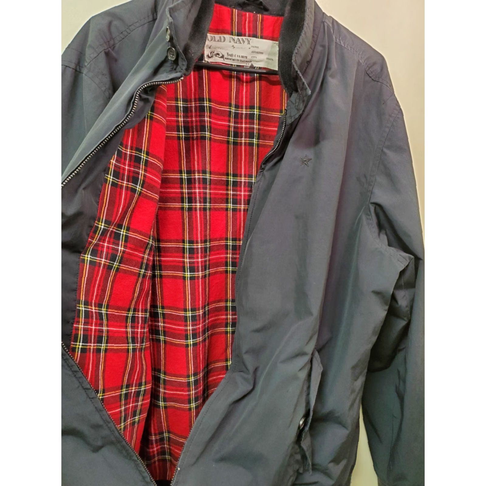 Old Navy Old Navy Jacket XL Black P.S. Smith Bomber Lined Full Zip Pockets Wool? No, Polyurethane Shell Size US XL / EU 56 / 4 - 6 Thumbnail