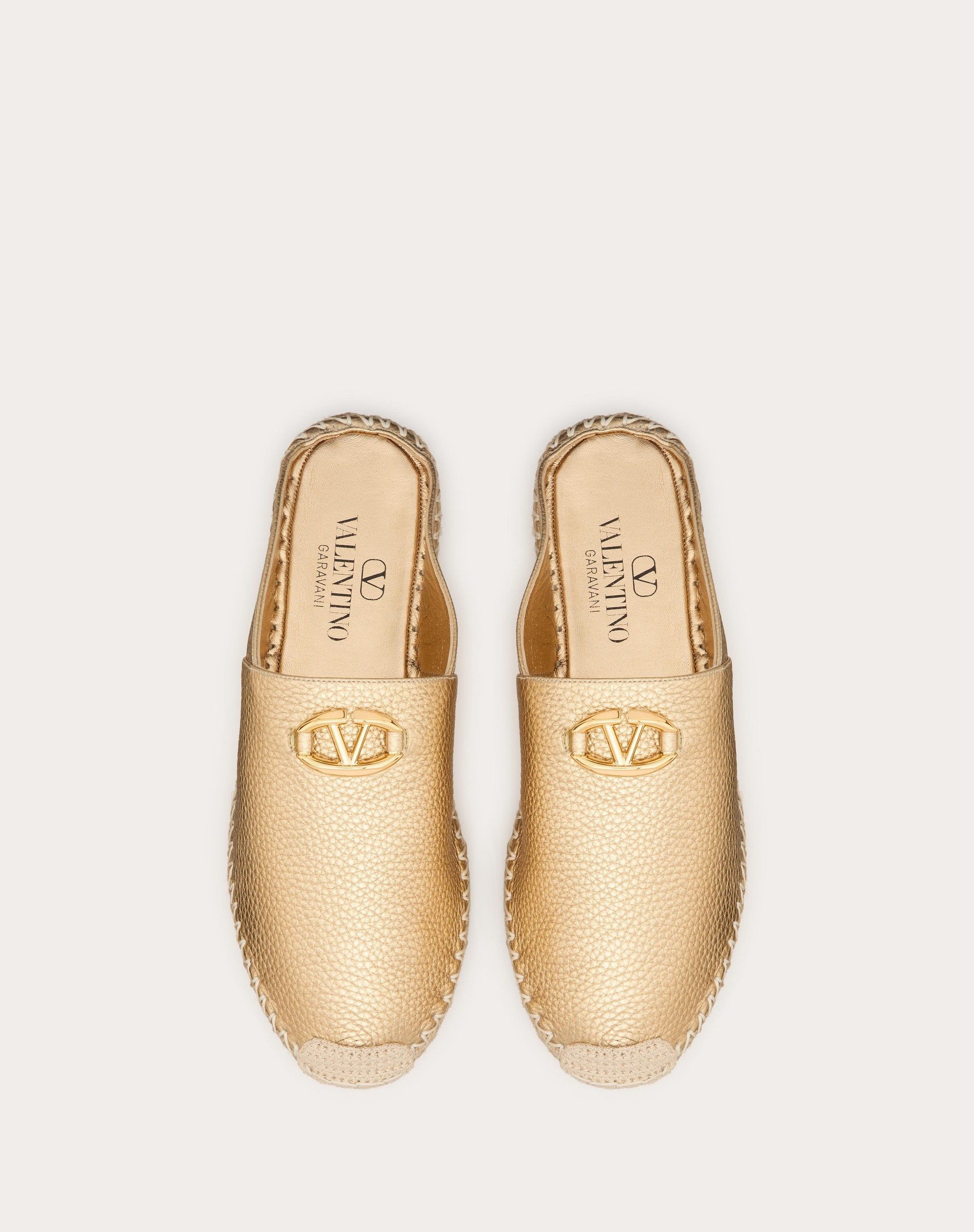 Valentino os11x0326 Vlogo Mules in Gold Size US 10 / IT 40 - 4 Thumbnail