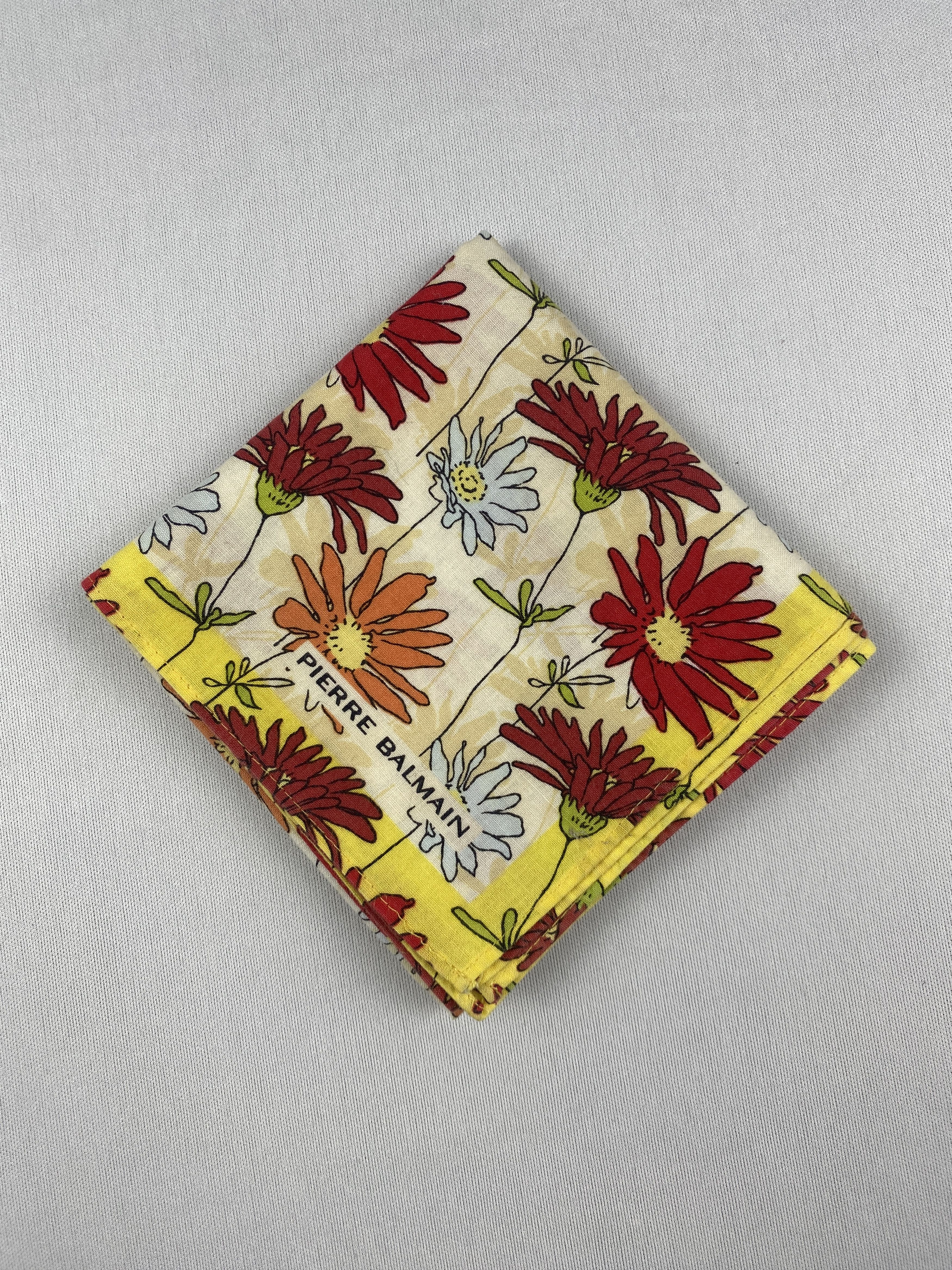 Pierre Balmain Vtg Pierre Balmain Handkerchief Pocket Square Bandana HM0014 Size ONE SIZE - 3 Thumbnail