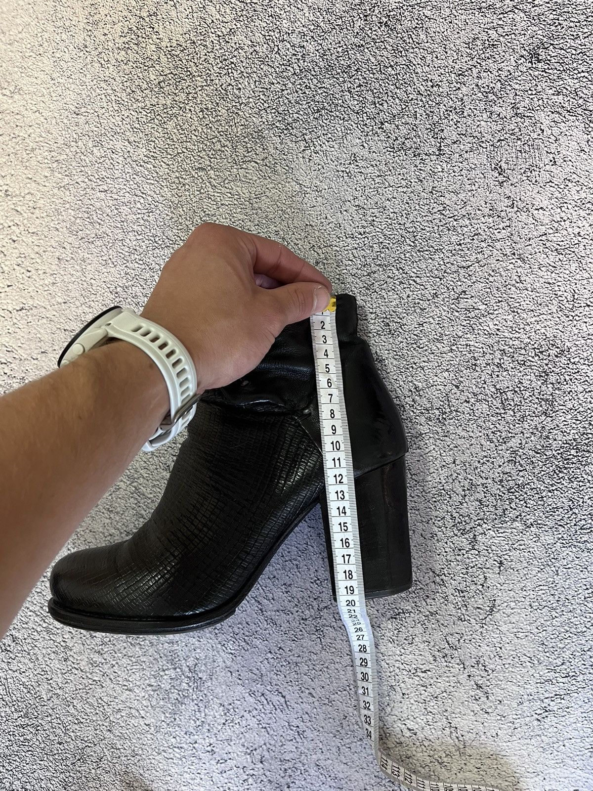A.S.98 AS.98 Black Textured Leather Block Heel Boots Size 40 Size US 10 / IT 40 - 18 Thumbnail