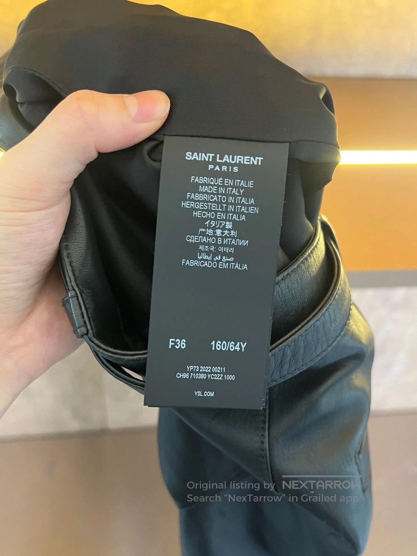 Saint Laurent Paris Saint Laurent Paris Lamb Leather Shorts| Size 35" - 4 Thumbnail