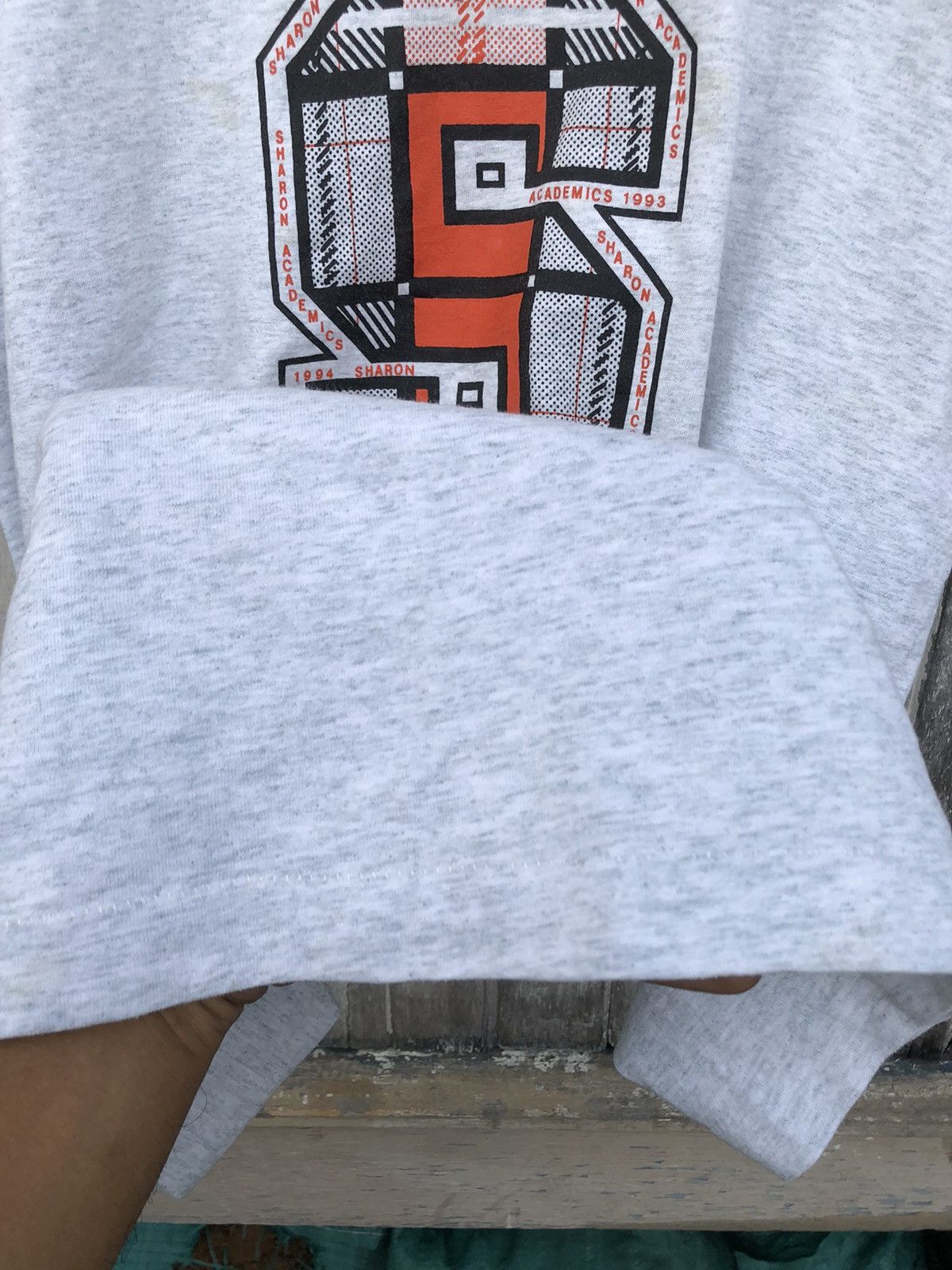 Vintage Vintage 90s Letter S Sharon Academics Tshirt Size US XL / EU 56 / 4 - 9 Thumbnail