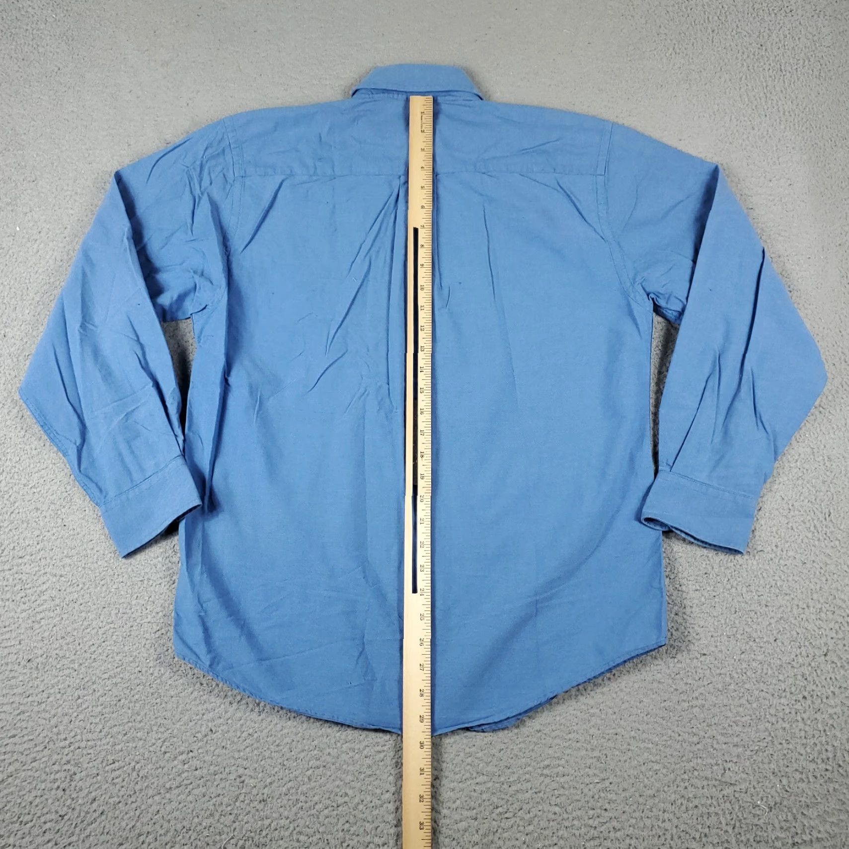 Nautica Nautica Blue Dress Shirt Mens Size 16 Long Sleeve Button Up Casual Workwear Size 42R - 6 Thumbnail