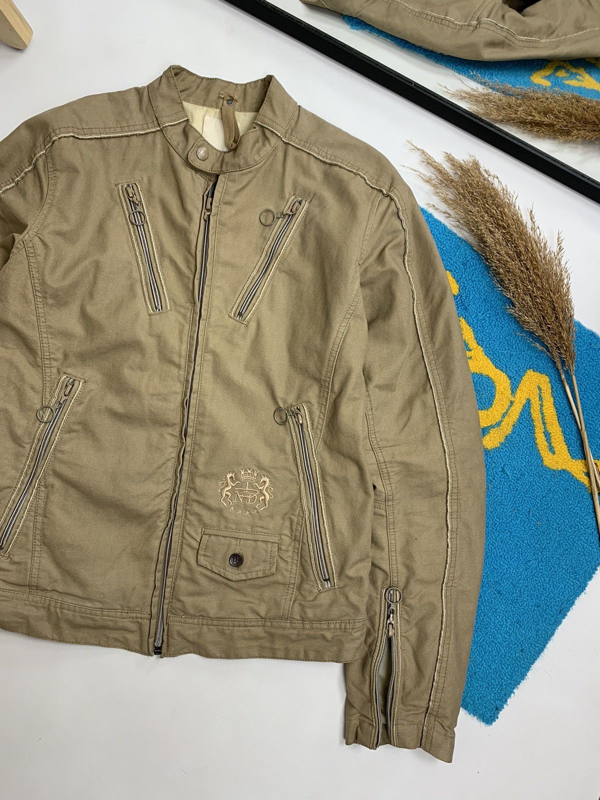 Designer × Diesel × Vintage Vintage Diesel Patchwork Racing Denim Jacket Size M / US 6-8 / IT 42-44 - 4 Thumbnail