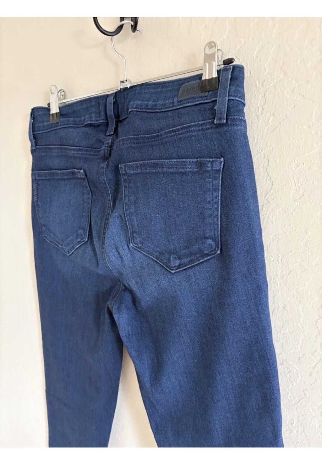 Paige PAIGE Verdugo Dark Navy Ankle Skinny Jeans Size 29" - 5 Thumbnail