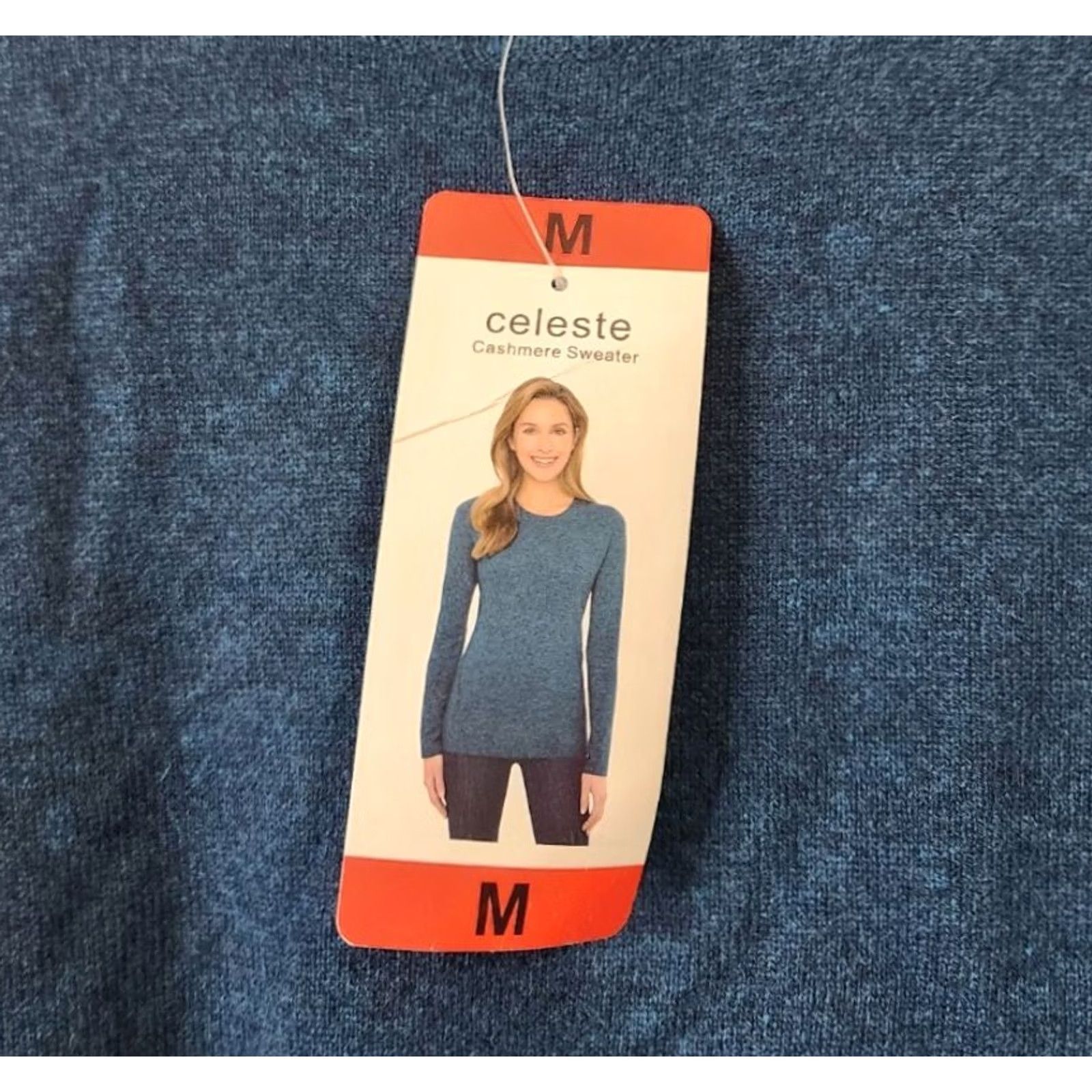 Vintage Celeste Womens M Cashmere Pullover Sweater Crewneck Long Sleeve Teal Size M / US 6-8 / IT 42-44 - 4 Thumbnail
