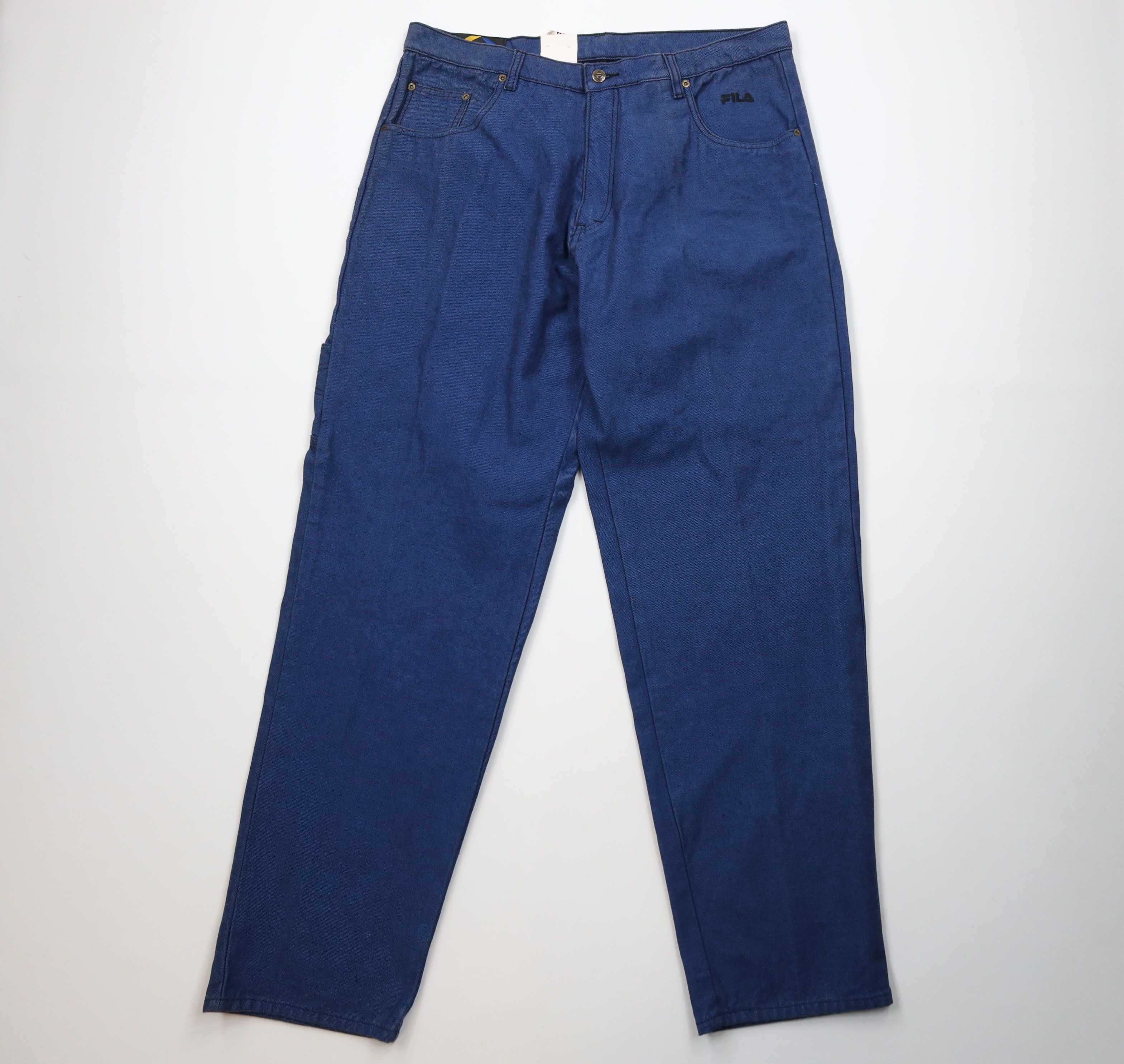 Fila Deadstock Vintage 90s Fila Wide Leg Skateboard Jeans Blue Size US 40 / EU 56 - 1 Thumbnail