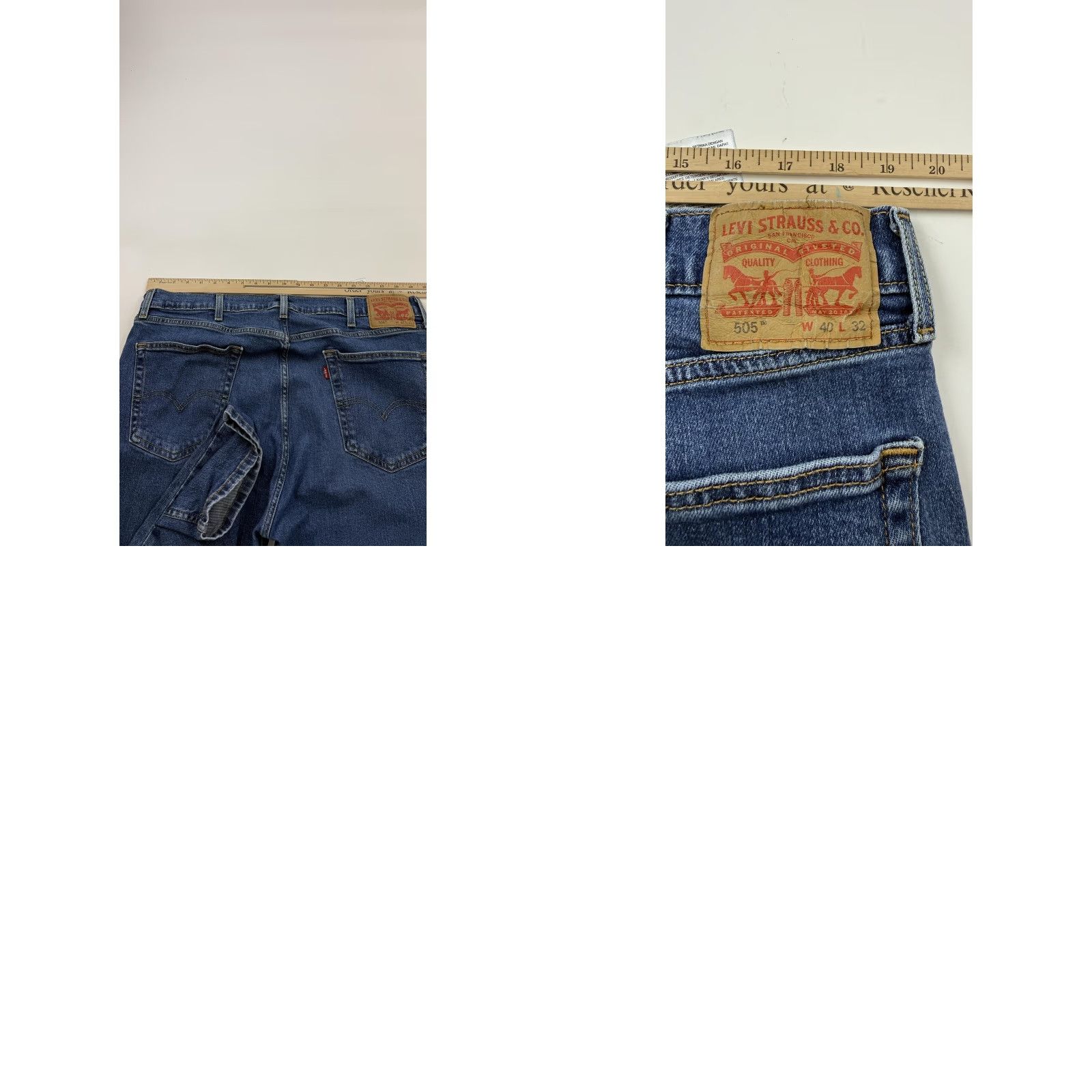 Levi's Levi's Jeans Mens 40x32 Blue Denim Straight Leg Medium Wash Zip Fly 00505 Size US 40 / EU 56 - 8 Thumbnail