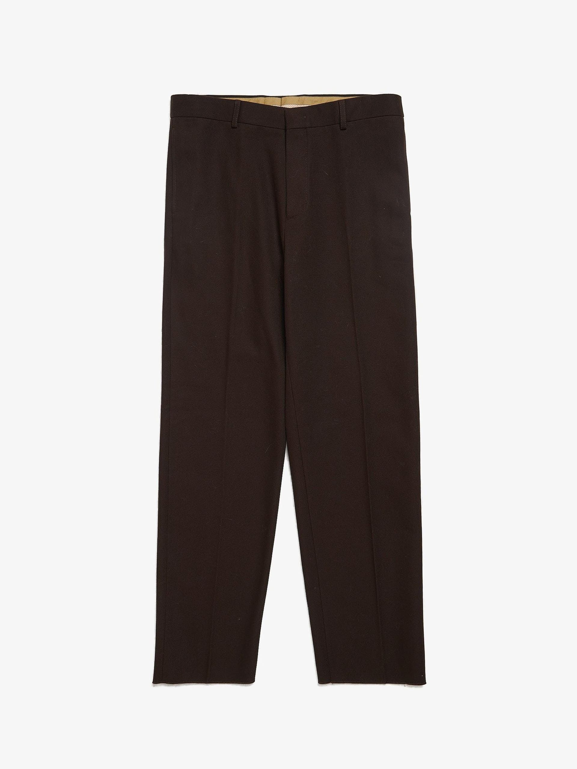 Loro Piana Brown Pleated Dense Cotton Trousers Size US 34 / EU 50 - 1 Thumbnail