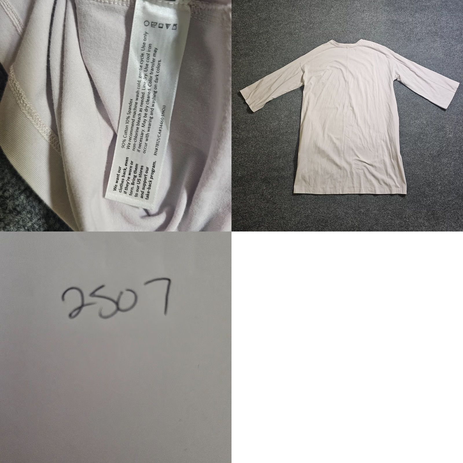 Eileen Fisher Eileen Fisher Top Tunic Womens Petite Medium Gray 3/4 Sleeve Stretch Casual Blouse Size M / US 6-8 / IT 42-44 - 8 Thumbnail
