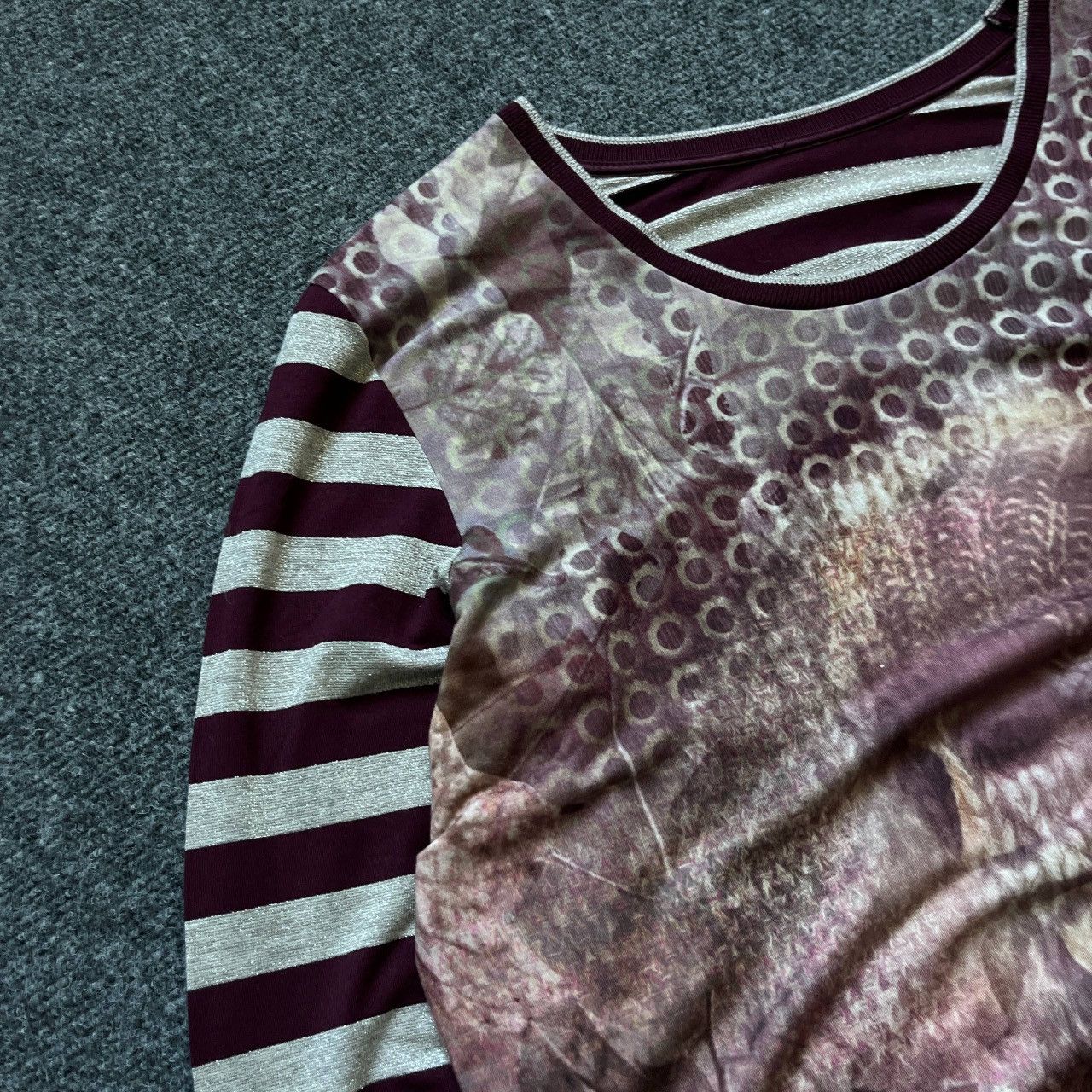 Le Grande Bleu (L.G.B.) VTG Women’s LGB Long-sleeve T-shirts Grunge Stripped 00s USA Size L / US 10 / IT 46 - 7 Thumbnail