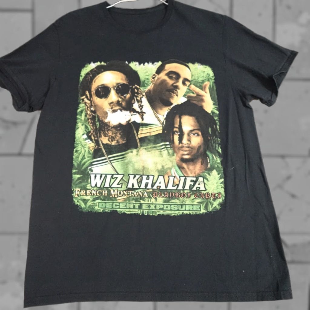 Vintage Wiz Khalifa Shirt Medium Black Tour Concert Graphic Print Crew Neck Short Sleeve Mens M Size US M / EU 48-50 / 2 - 1 Thumbnail