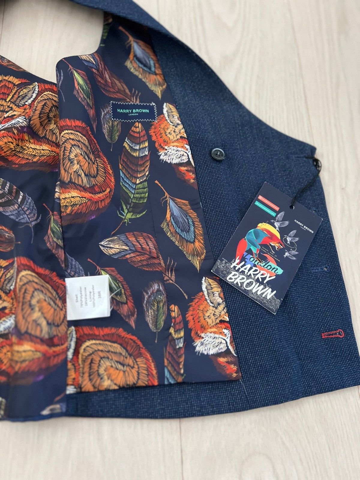 Other Harry Brown London Double Breasted Vest Waistcoat Blue 38R Size US M / EU 48-50 / 2 - 3 Thumbnail