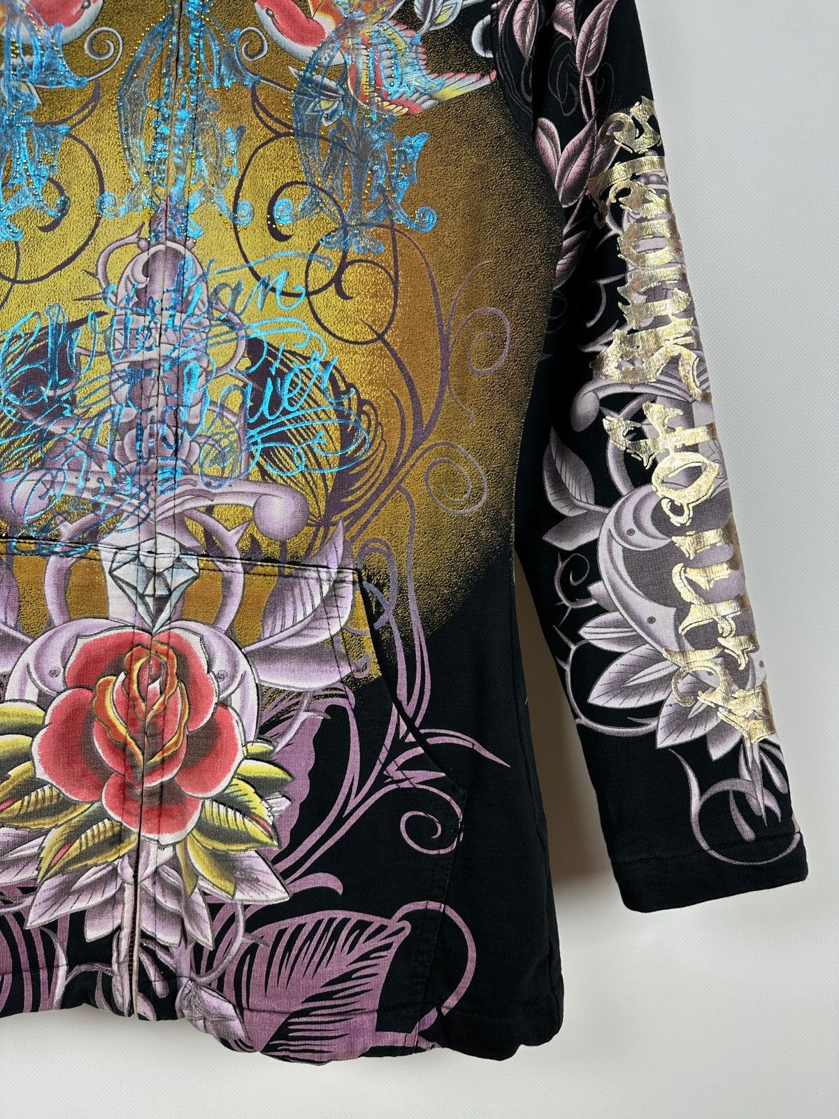 Christian Audigier Vintage Christian Audigier Y2K Full Zip Hoodie Size M / US 6-8 / IT 42-44 - 10 Thumbnail