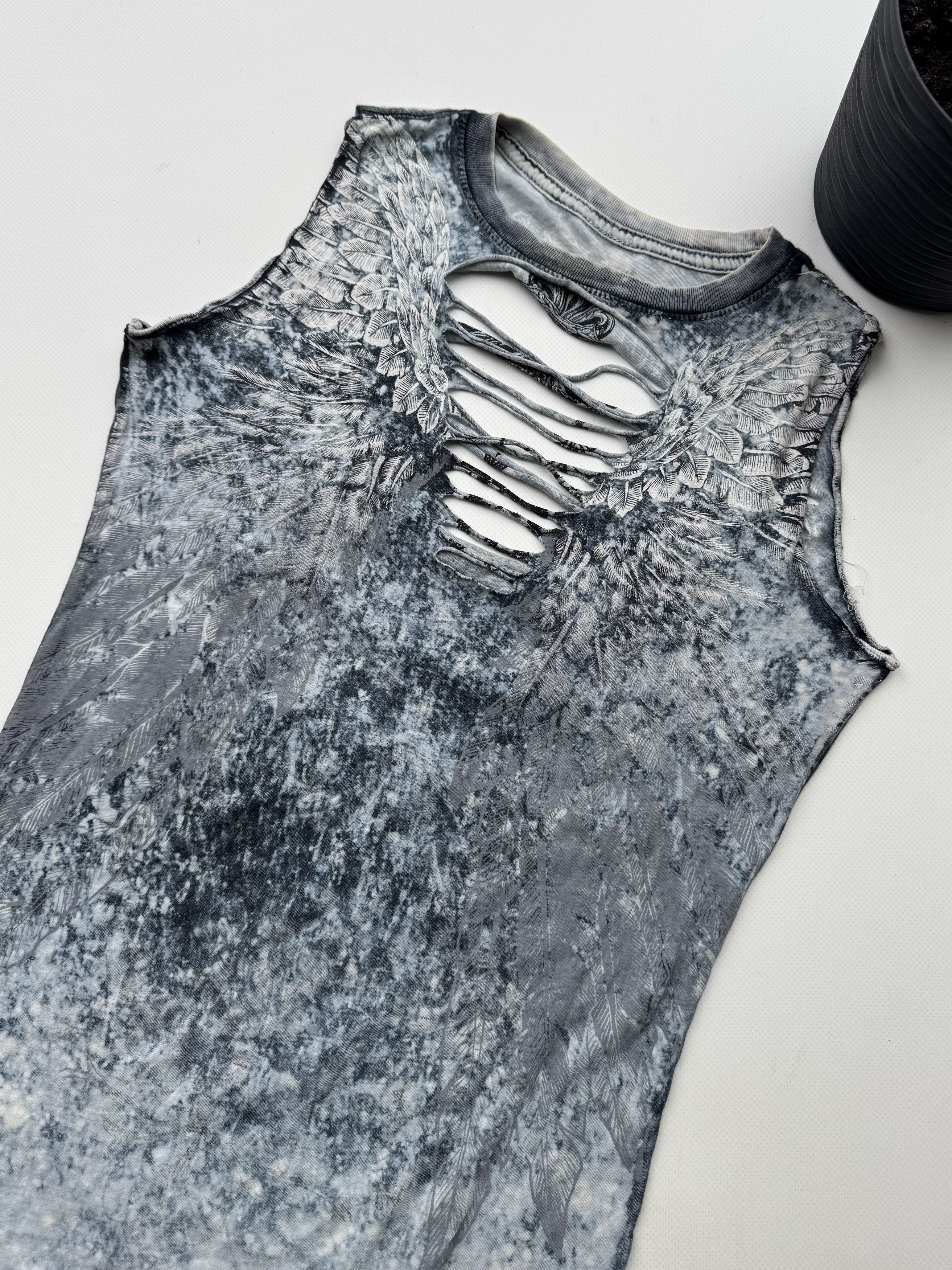 Affliction Affliction Vintage Distressed Tank Top (375) Size S / US 4 / IT 40 - 2 Thumbnail