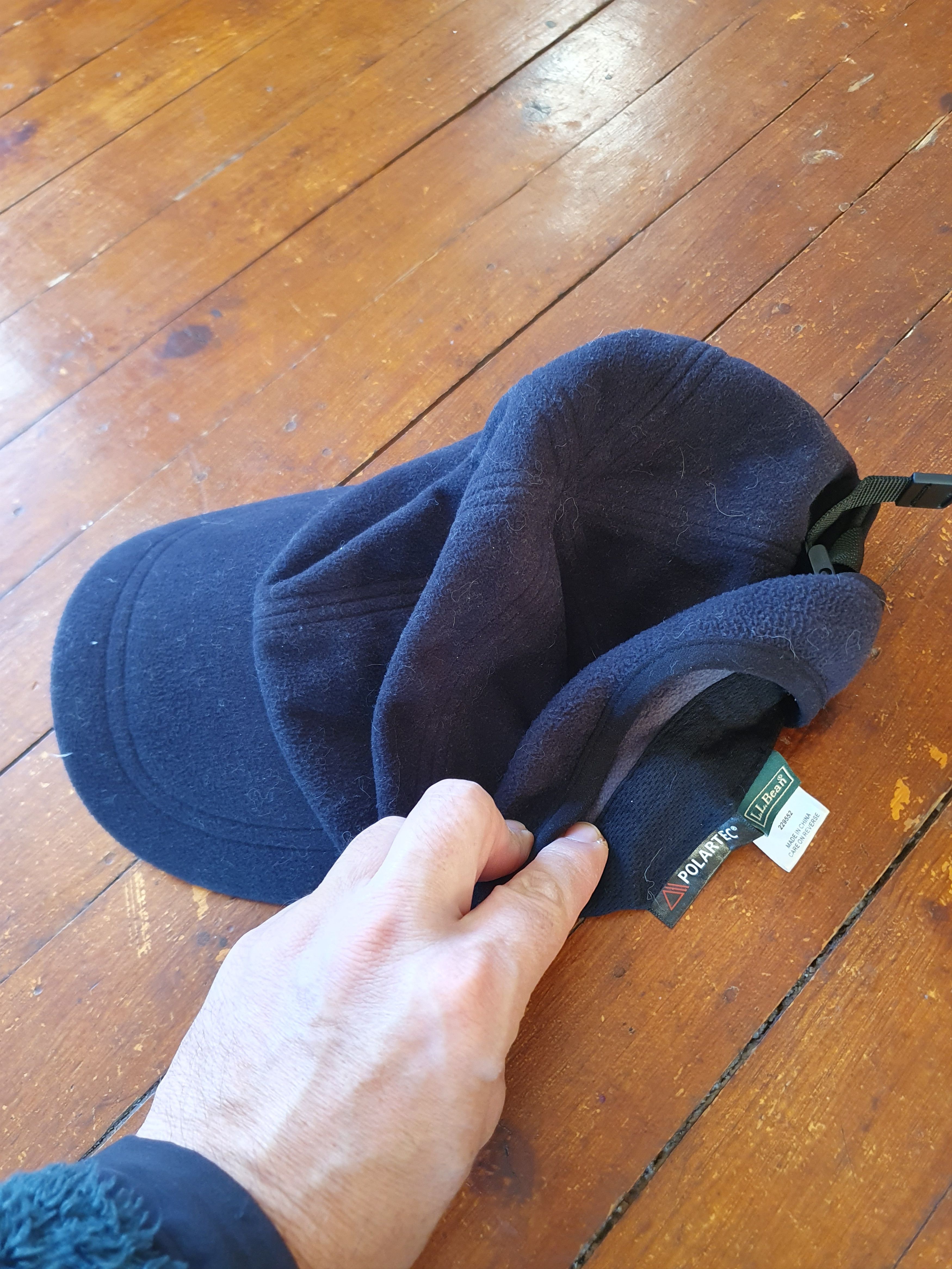 L.L. Bean L.L. Bean Ear Flap Hat Polartec Cap Fleece Strap Back Hat Size ONE SIZE - 9 Thumbnail