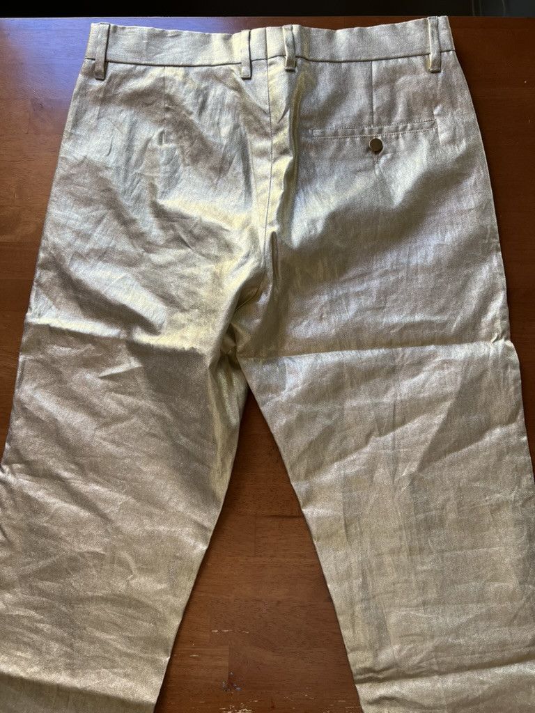 Acne Studios metallic gold trousers - 2010s Acne Studios Size 48R - 4 Thumbnail