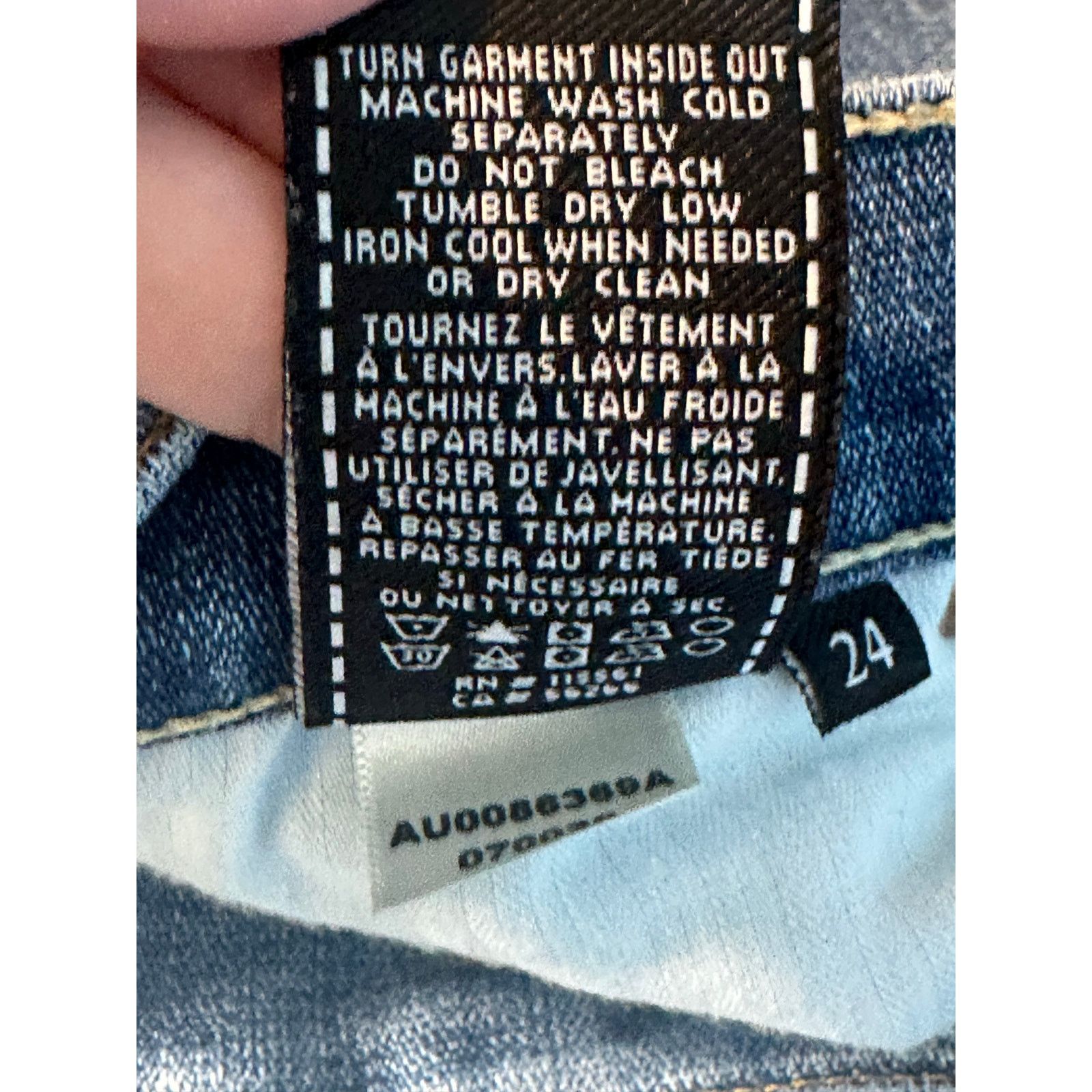 7 For All Mankind 7 for all mankind Josefina boyfriend button fly jeans size 0 Size 25" / US 0 / IT 36 - 6 Thumbnail