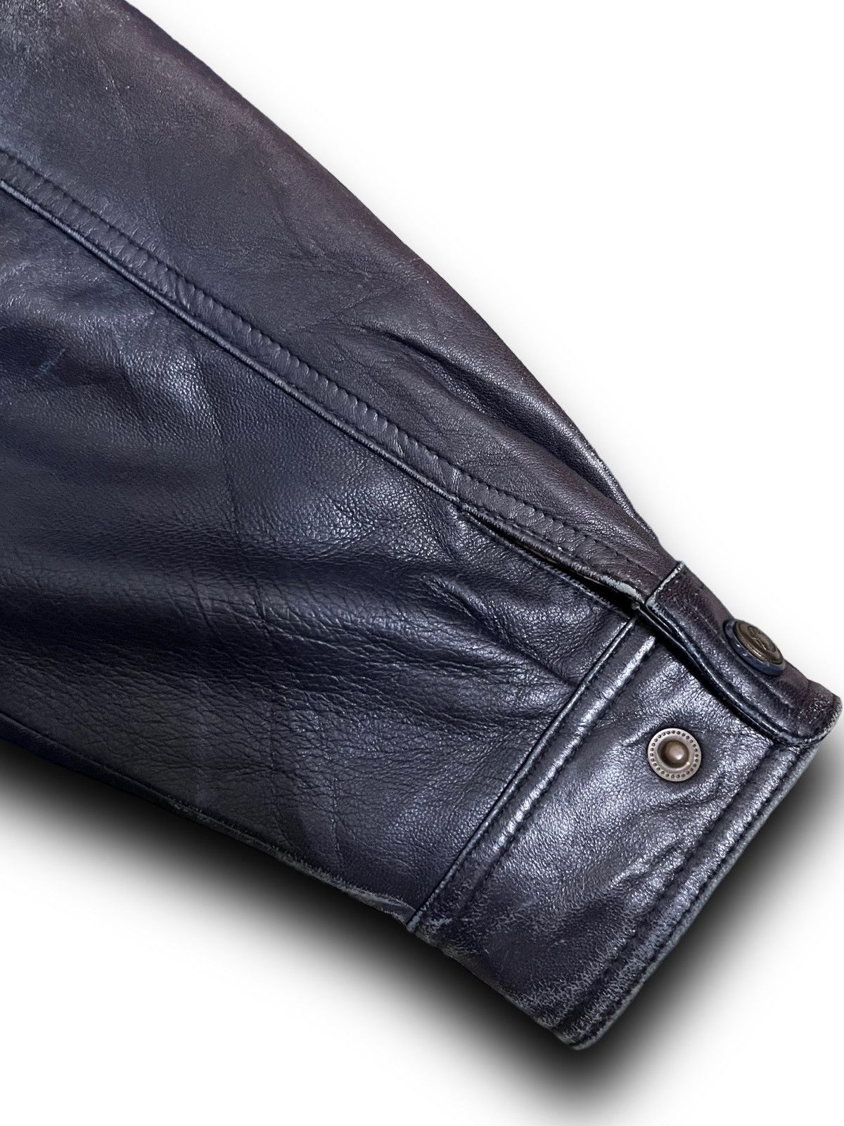 If Six Was Nine Vintage Italian Brand Leather Aviator Mafia Style Jacket Size US L / EU 52-54 / 3 - 10 Thumbnail