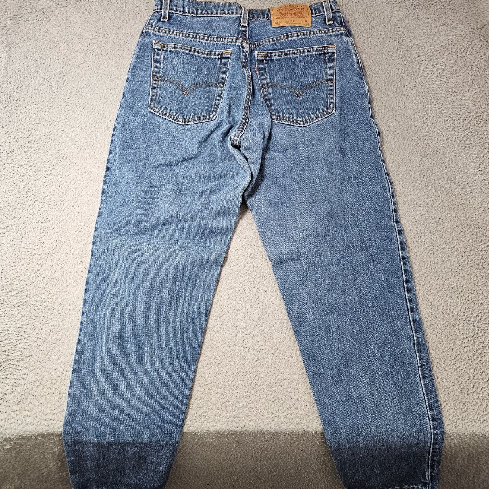 Levi's VINTAGE Levi's Jeans Women 13 Juniors 550 Relaxed Fit Tapered High Waist Blue 80s 90s USA Mens Women Girls Size 34" / US 12 / IT 48 - 7 Thumbnail