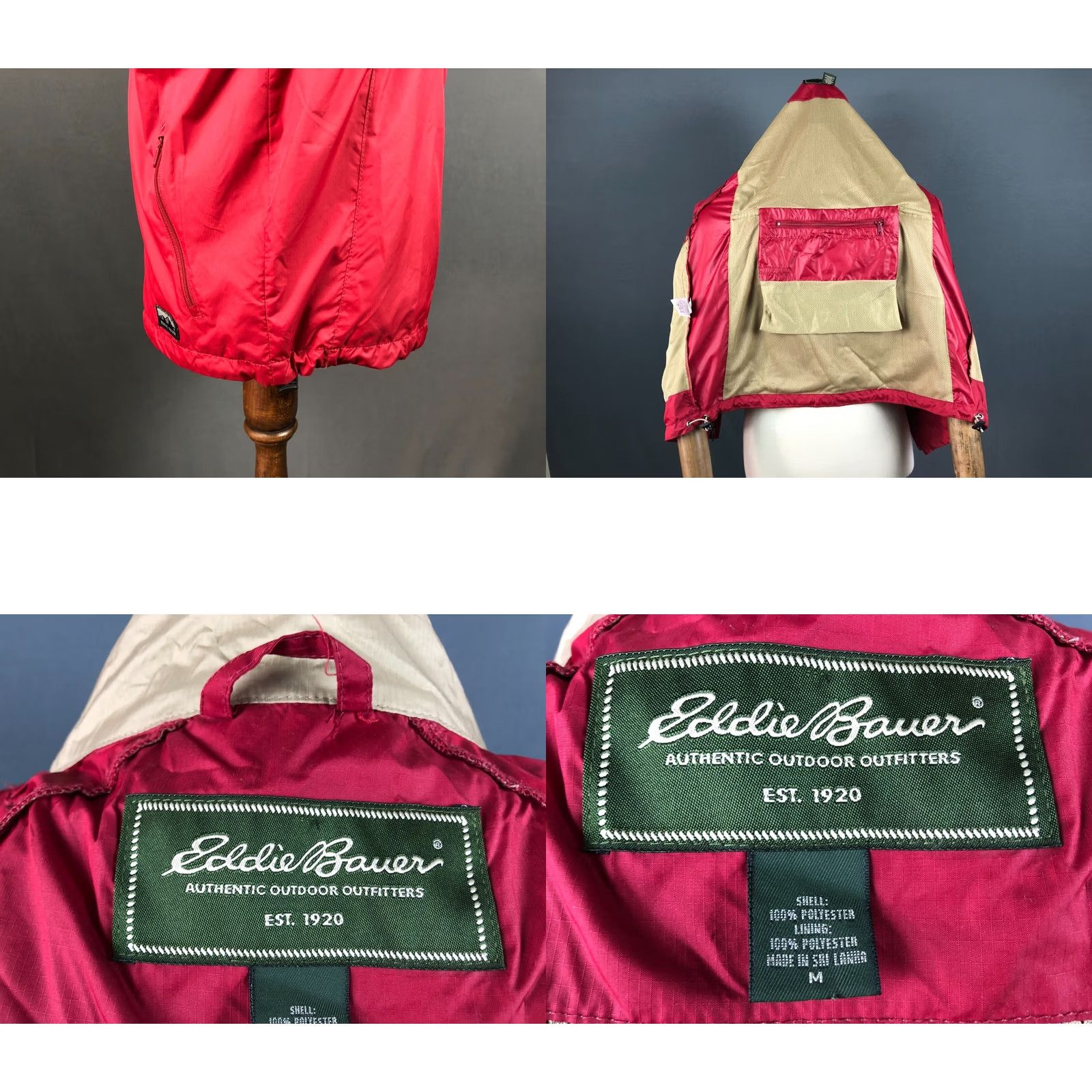 Eddie Bauer Eddie Bauer Windbreaker Full Zip Jacket Polyester Men's M Red Vintage Windbreaker Jacket Mens M Red Eddie Bauer Full Zip Polyester Vintage Size US M / EU 48-50 / 2 - 8 Thumbnail