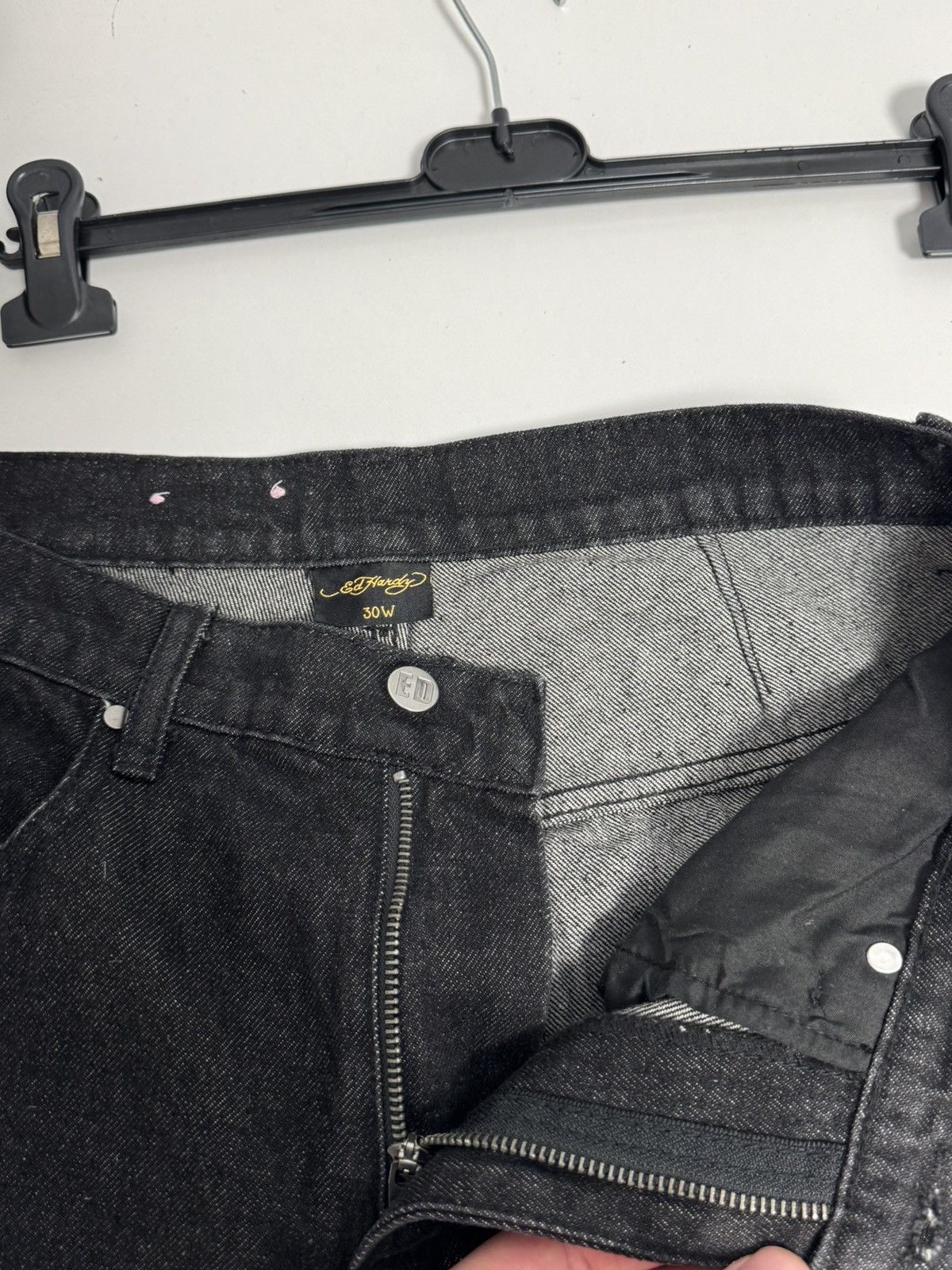 Ed Hardy Ed Hardy Black Denim Jeans Size 30 Embroidered Skull Snake Size US 30 / EU 46 - 15 Thumbnail