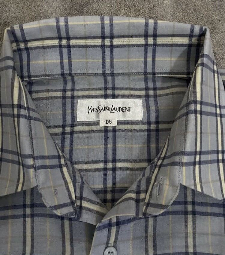 Saint Laurent Paris × Yves Saint Laurent Yves Saint Laurent Pour Homme Plaid Shirt Size US XL / EU 56 / 4 - 3 Thumbnail
