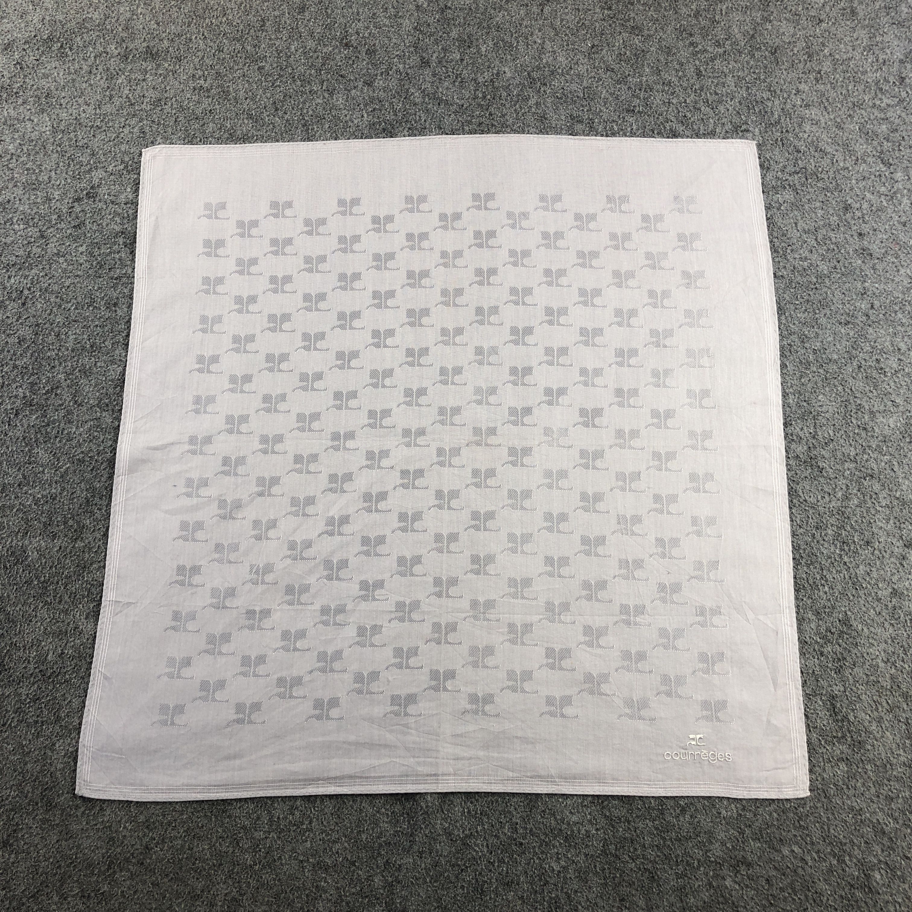 Courreges Courreges Monogram Handkerchief Neckerchief Bandana H2770 Size ONE SIZE - 1 Thumbnail