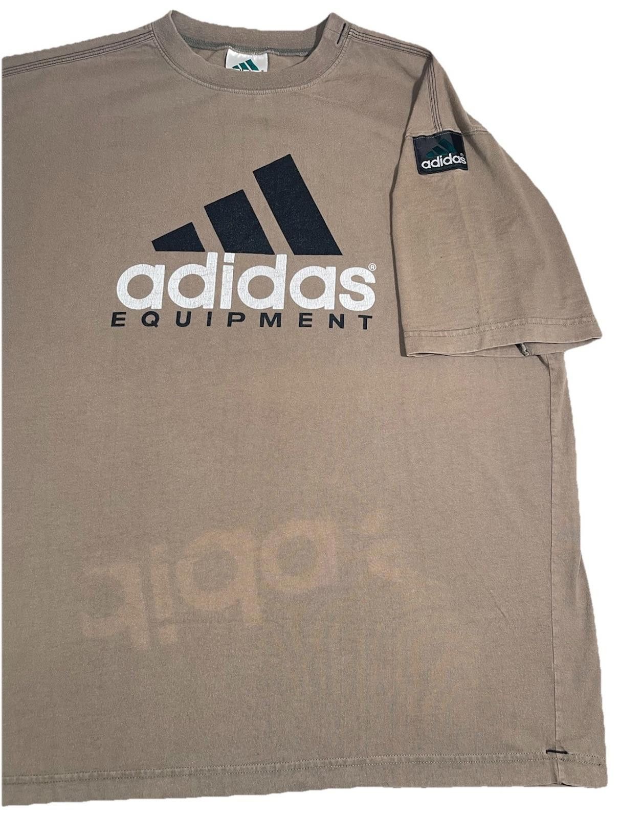 Adidas 1990’s Adidas Equipment T-Shirt Tan XL Cool Sunfade Logo Size US XL / EU 56 / 4 - 4 Thumbnail