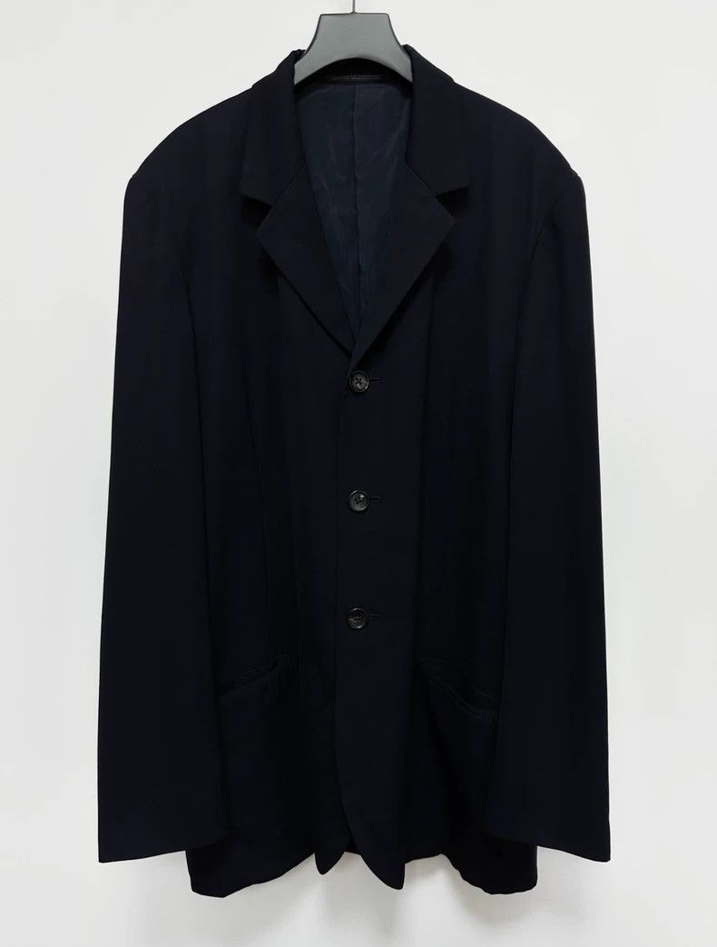 Yohji Yamamoto Yohji Yamamoto Navy Wool Jacket-dmc Size US M / EU 48-50 / 2 - 1 Thumbnail