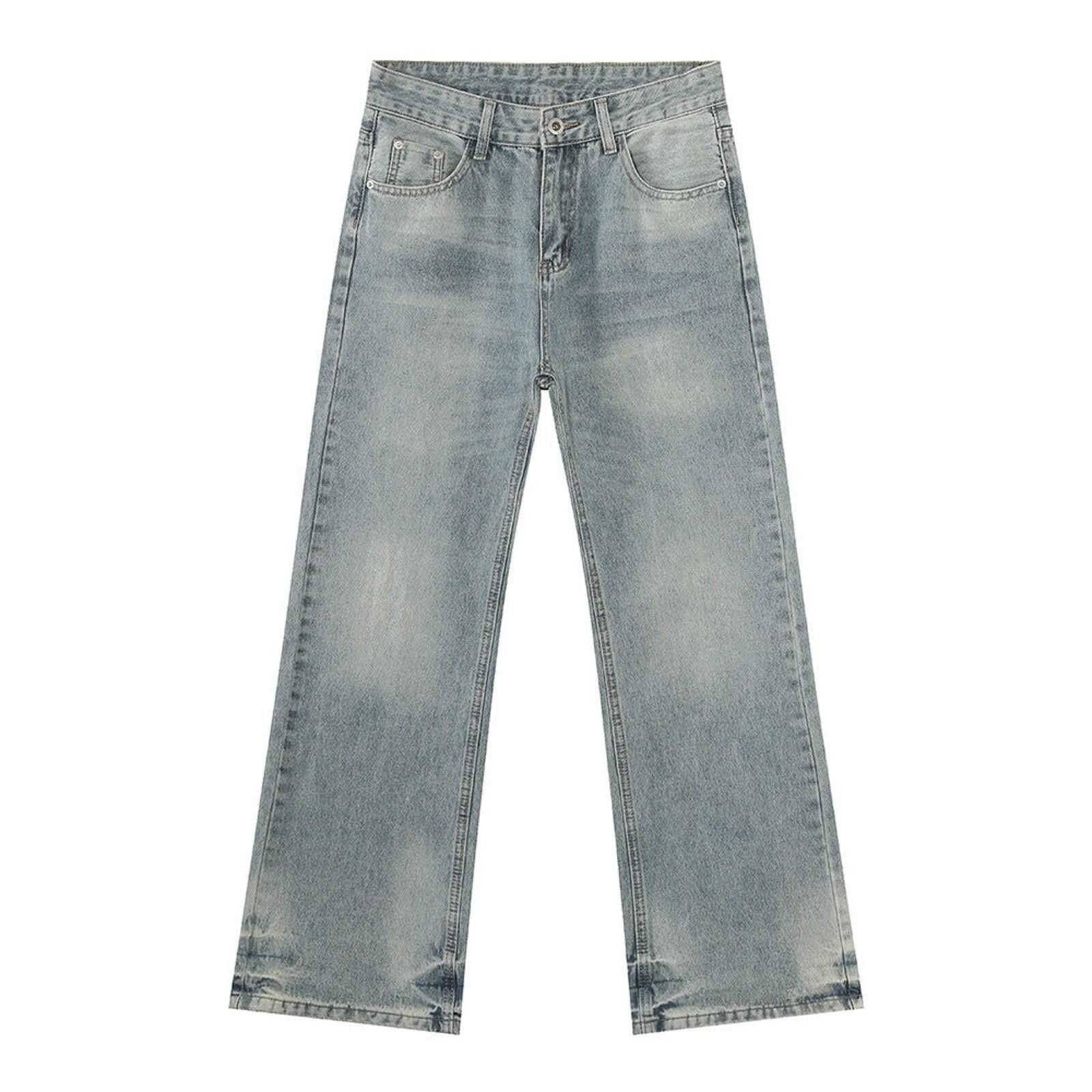 Jean Light Blue Wide Leg Denim Jeans, Relaxed Fit Jeans Size US 32 / EU 48 - 7 Thumbnail