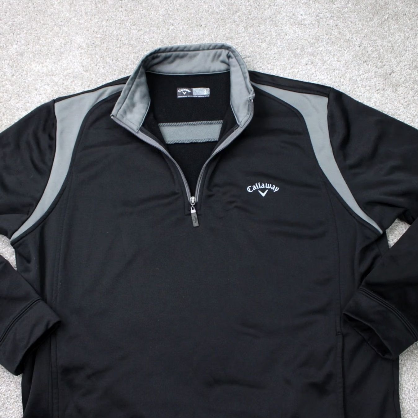 Callaway Callaway Sweatshirt Men Large Black 1/4 Zip Golf Polyester Long Sleeve w/Pockets Size US L / EU 52-54 / 3 - 7 Thumbnail