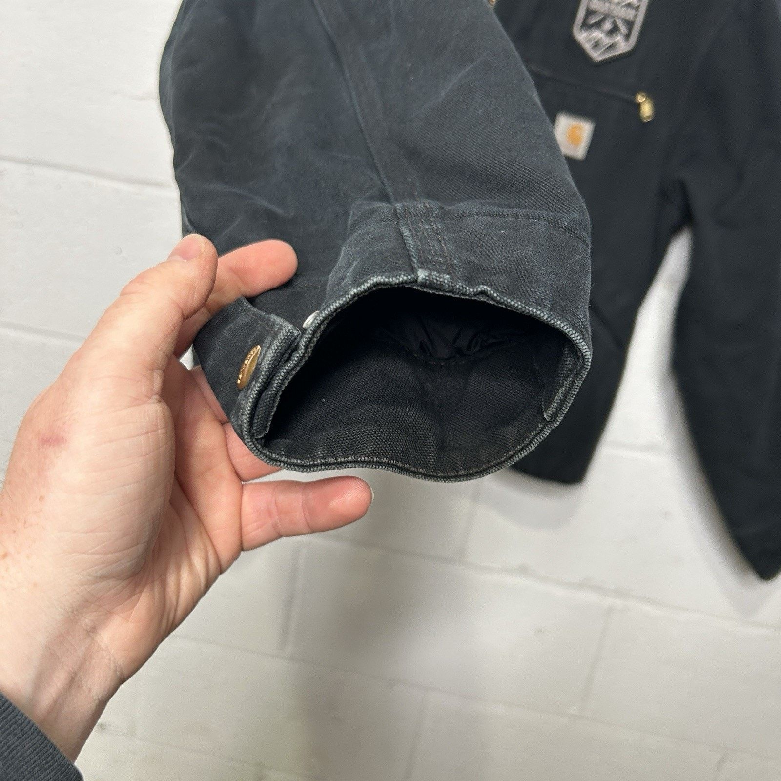Carhartt Y2K Carhartt Blanket-Lined Detroit Jacket “Black” J001 BLK Size US L / EU 52-54 / 3 - 6 Thumbnail