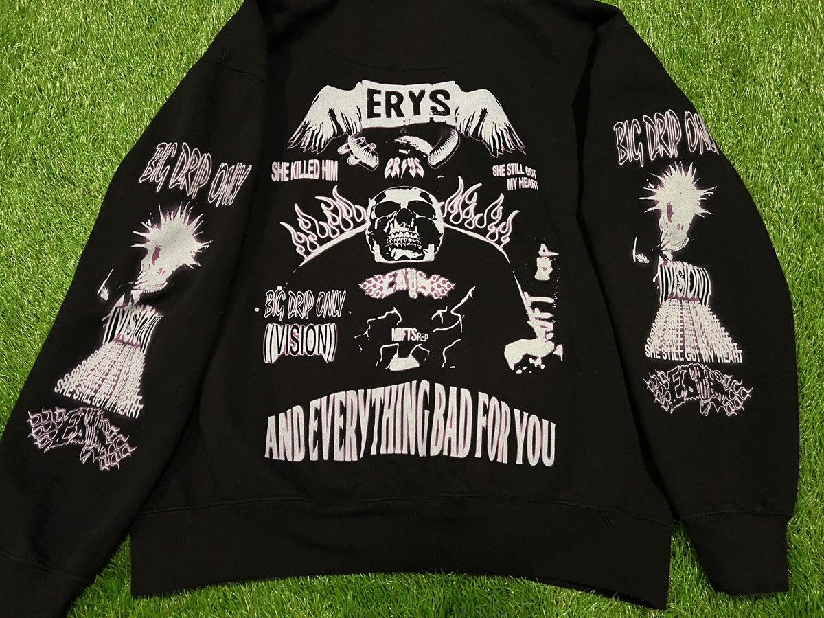 Msftsrep Msfts Rep Jaden Smith Y2K Grunge Skull ERYS Hoodie Black Size US L / EU 52-54 / 3 - 6 Thumbnail