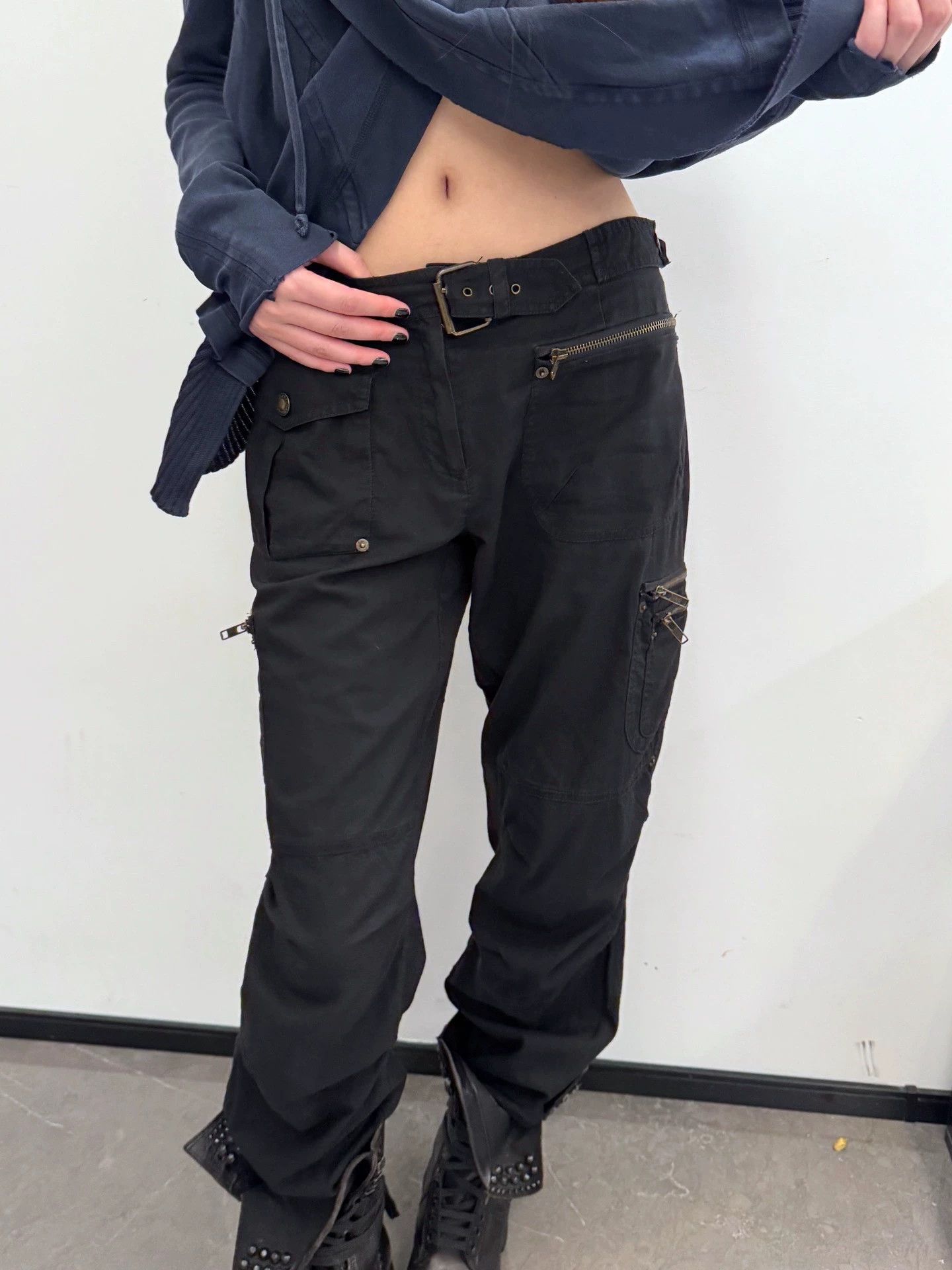 Other Italian Brand Vintage Workwear Straight Leg Zip Cuffs 40 Size 27" / US 4 / IT 40 - 3 Thumbnail