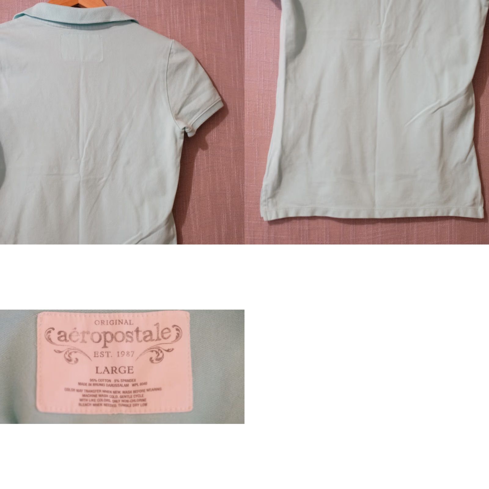 Aeropostale EUC Aeropostale Polo Shirt Green Stretch Casual Preppy Women's L Shirt Polo Green Stretch Casual Preppy Women L Size L / US 10 / IT 46 - 8 Thumbnail