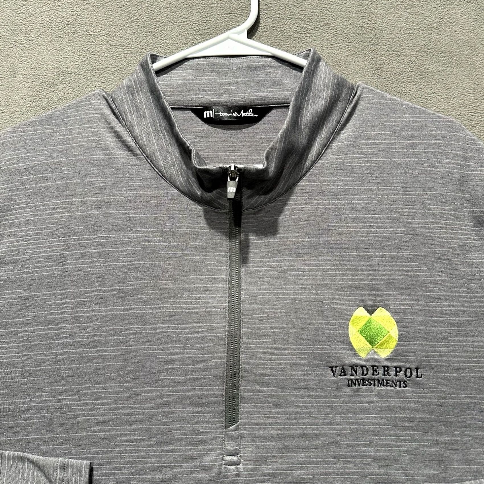 TravisMathew Travis Mathew Crestview Pullover Mens XL Gray 1/4 Zip Golf Casual Activewear Travel Logo Embroidered Size US XL / EU 56 / 4 - 3 Thumbnail