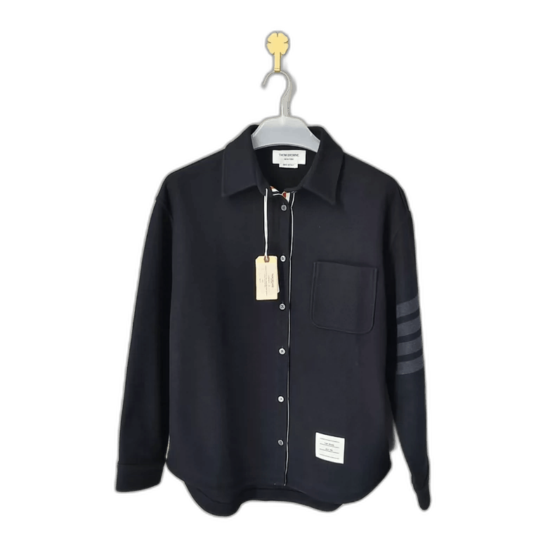 Thom Browne Thom Browne Striped Detail Long Sleeve Shirt Size US M / EU 48-50 / 2 - 1 Thumbnail