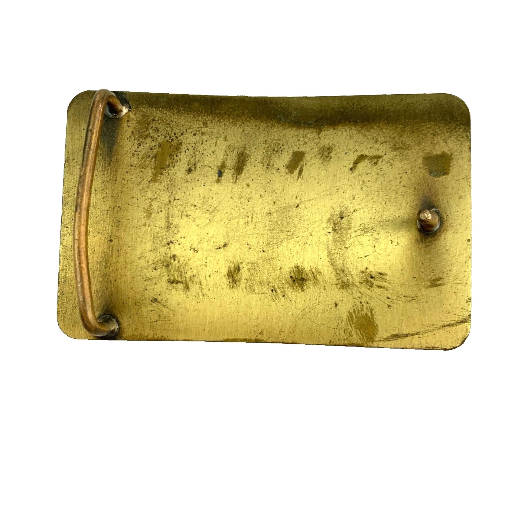 Vintage VINTAGE DuPont Gold Belt Buckle Metal Western Buckle Mens Gold Tone Belt Buckle Size ONE SIZE - 3 Thumbnail