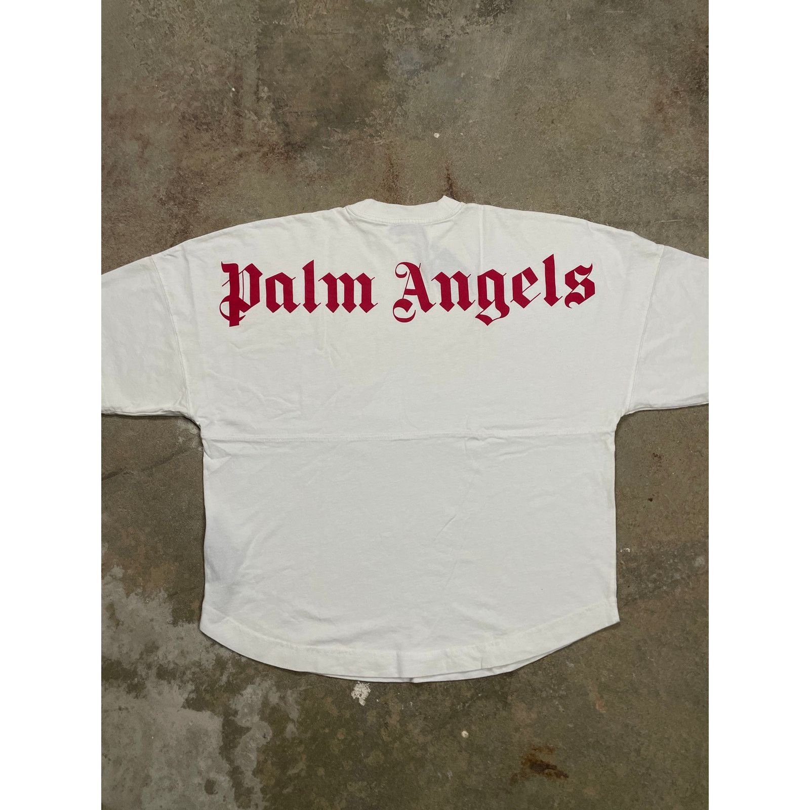 Palm Angels Palm Angels Neck Logo Tee White Used XXS Size US XXS / EU 40 - 2 Thumbnail