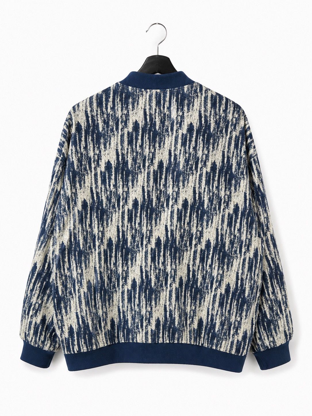 Vintage Struggle Abstract Pattern Jacket Blue Cream Snap Button Size US XL / EU 56 / 4 - 2 Thumbnail