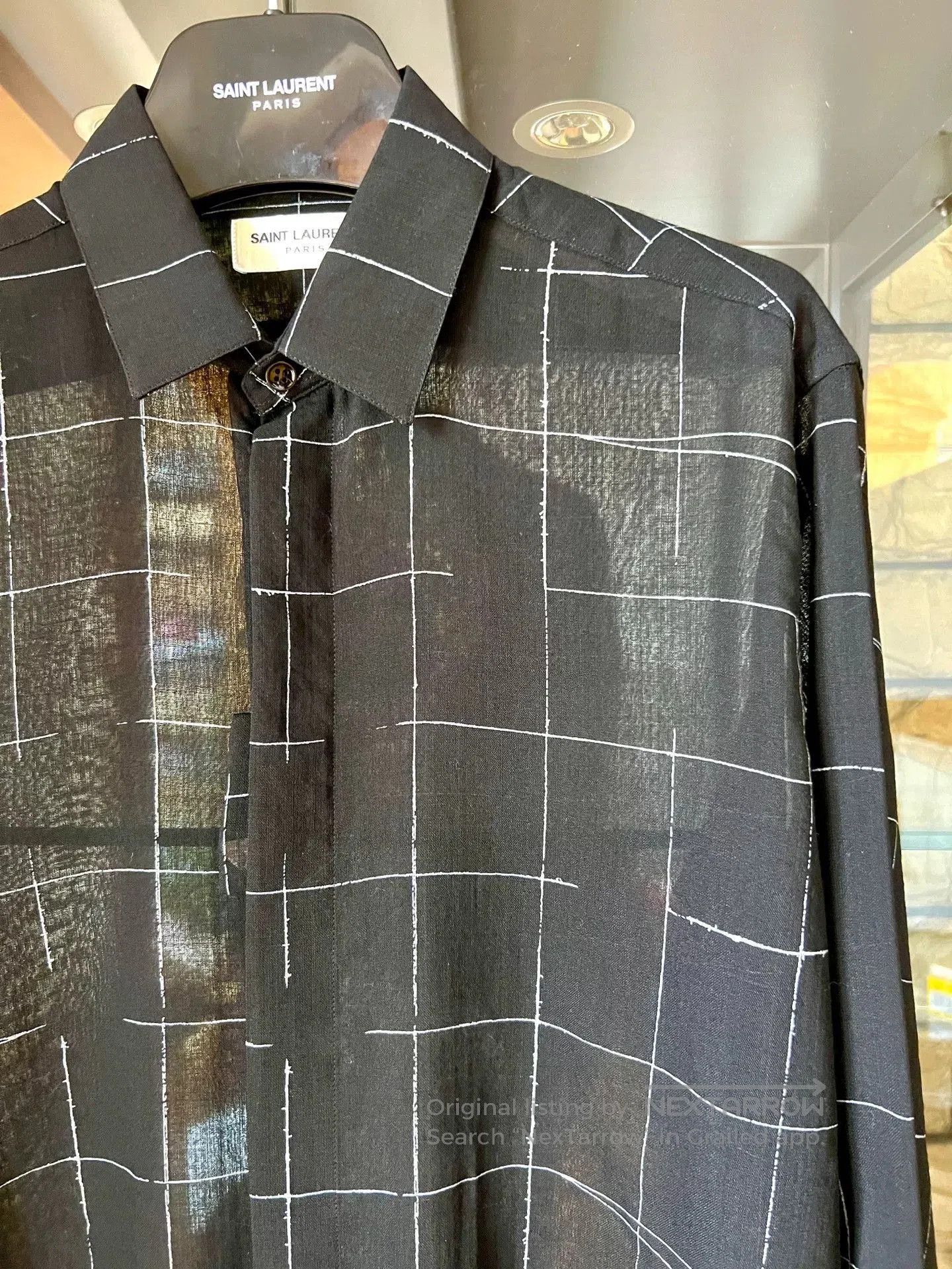 Saint Laurent Paris saint laurent black geometric silk shirt. Size US S / EU 44-46 / 1 - 2 Thumbnail