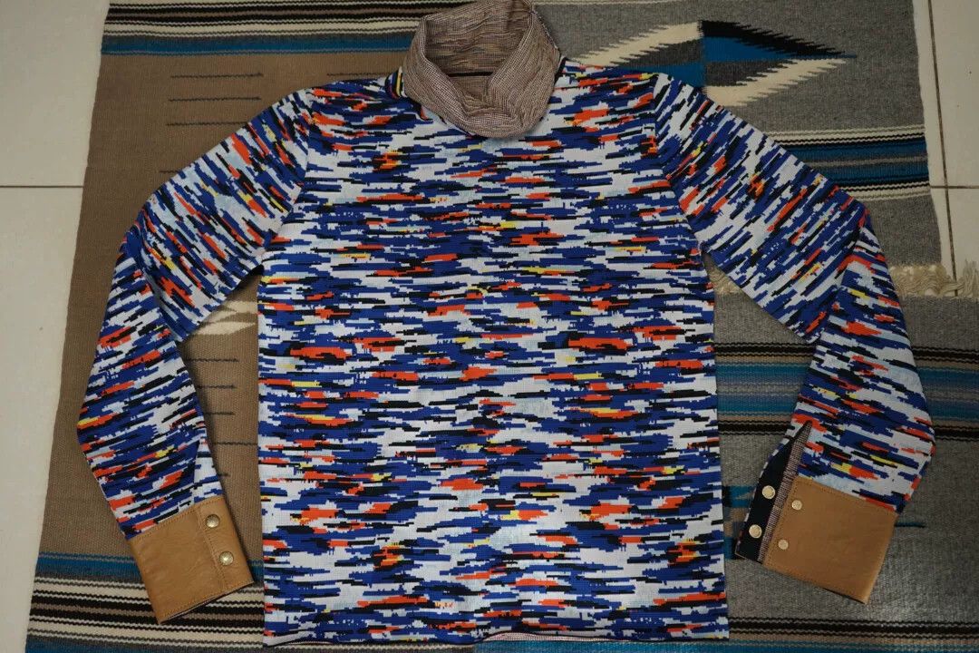 Loewe Loewe High Neck Sweater with Leather Sleeves Size US M / EU 48-50 / 2 - 1 Thumbnail