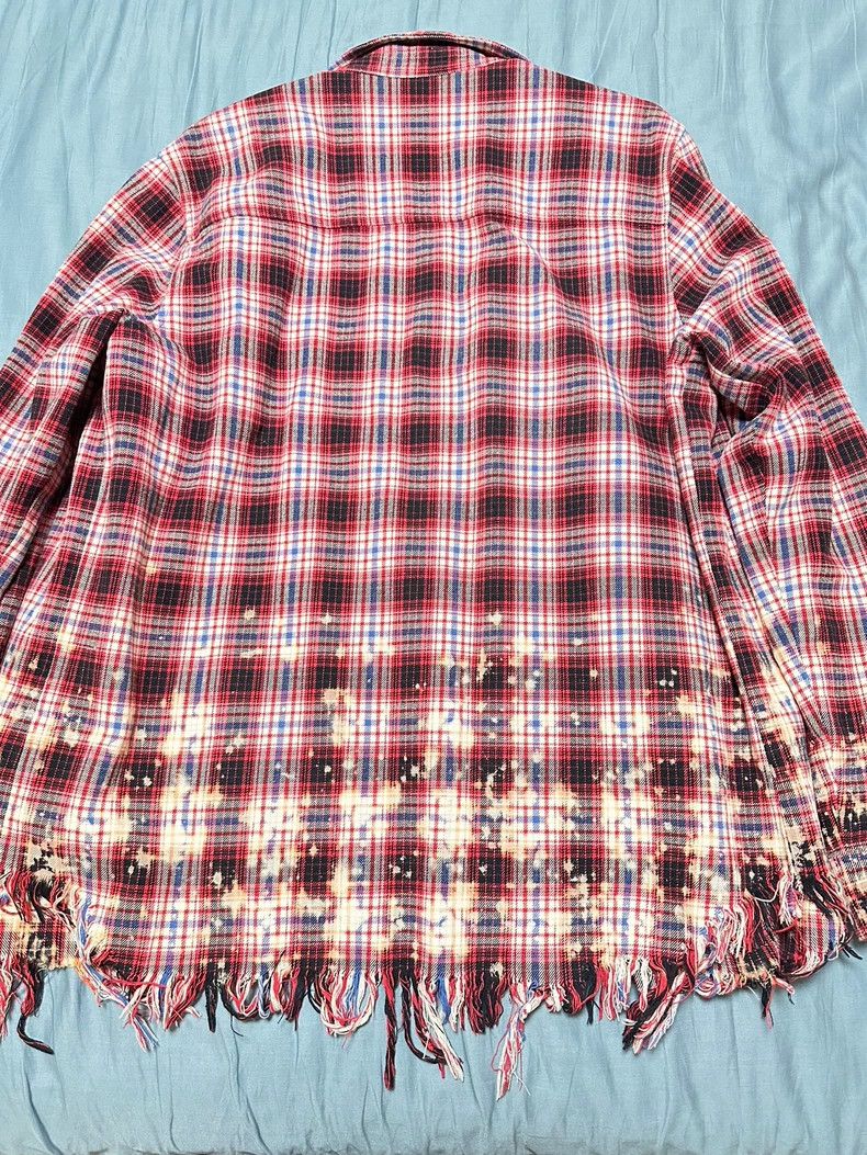 Amiri Amiri Ink-splashed tassel-fringed checkered long-sleeved s Size US L / EU 52-54 / 3 - 2 Thumbnail