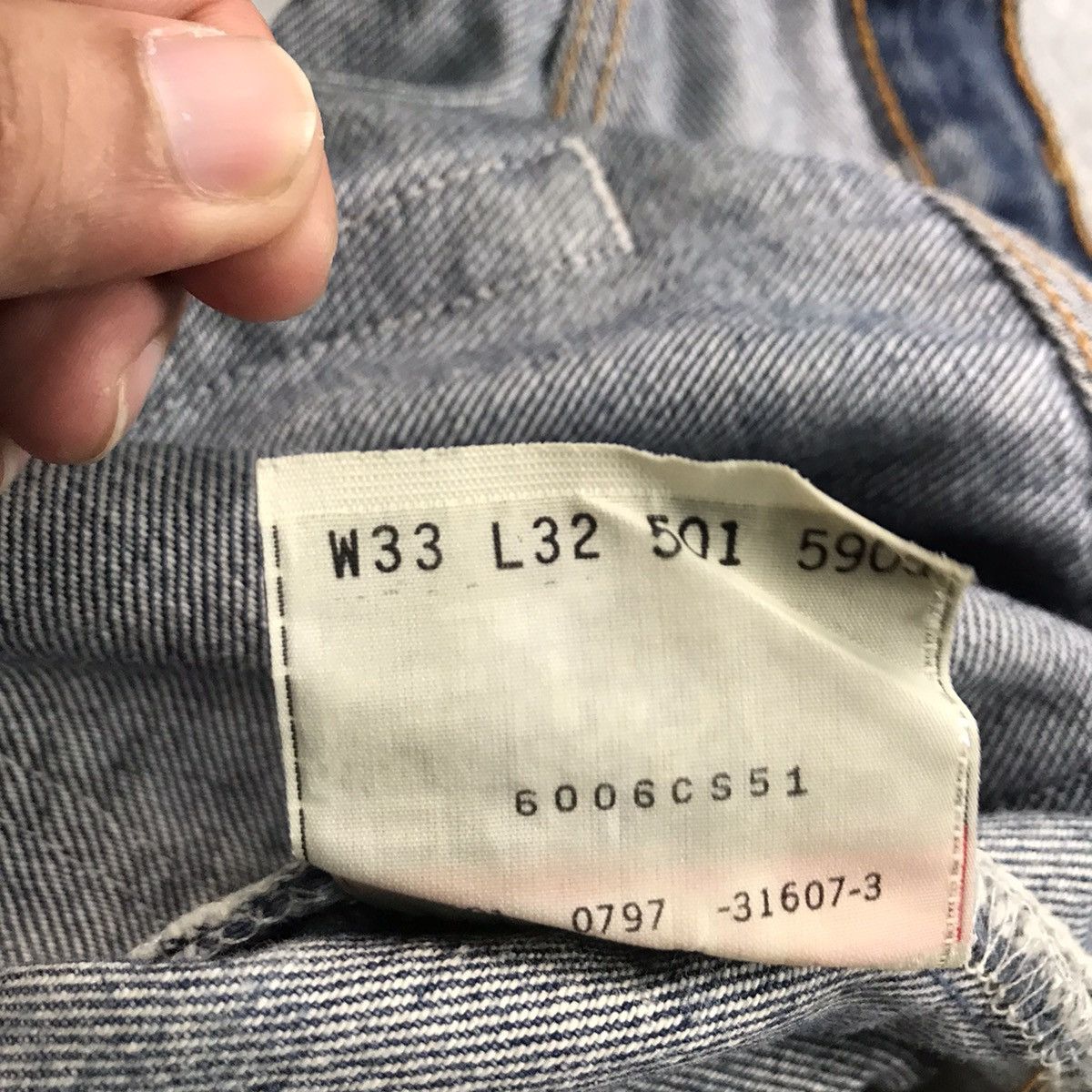 Levi's Vintage Clothing × Vintage LEVIS 501 DISTRESSED DENIM FADED BUTTON 501 PANTS 147 Size US 30 / EU 46 - 17 Thumbnail
