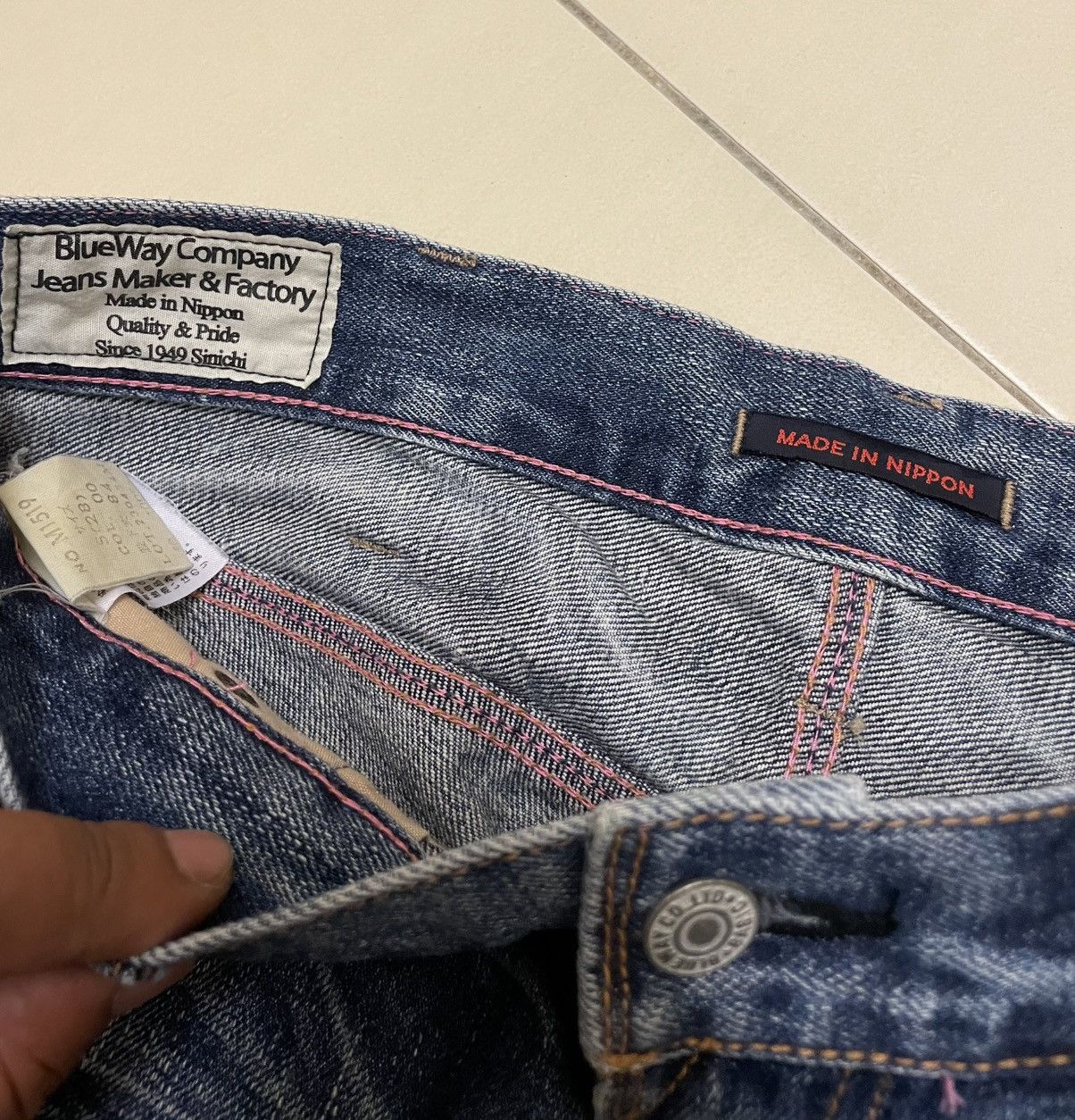 Japanese Brand Blue Way Japan Distressed Jeans Size US 30 / EU 46 - 6 Thumbnail