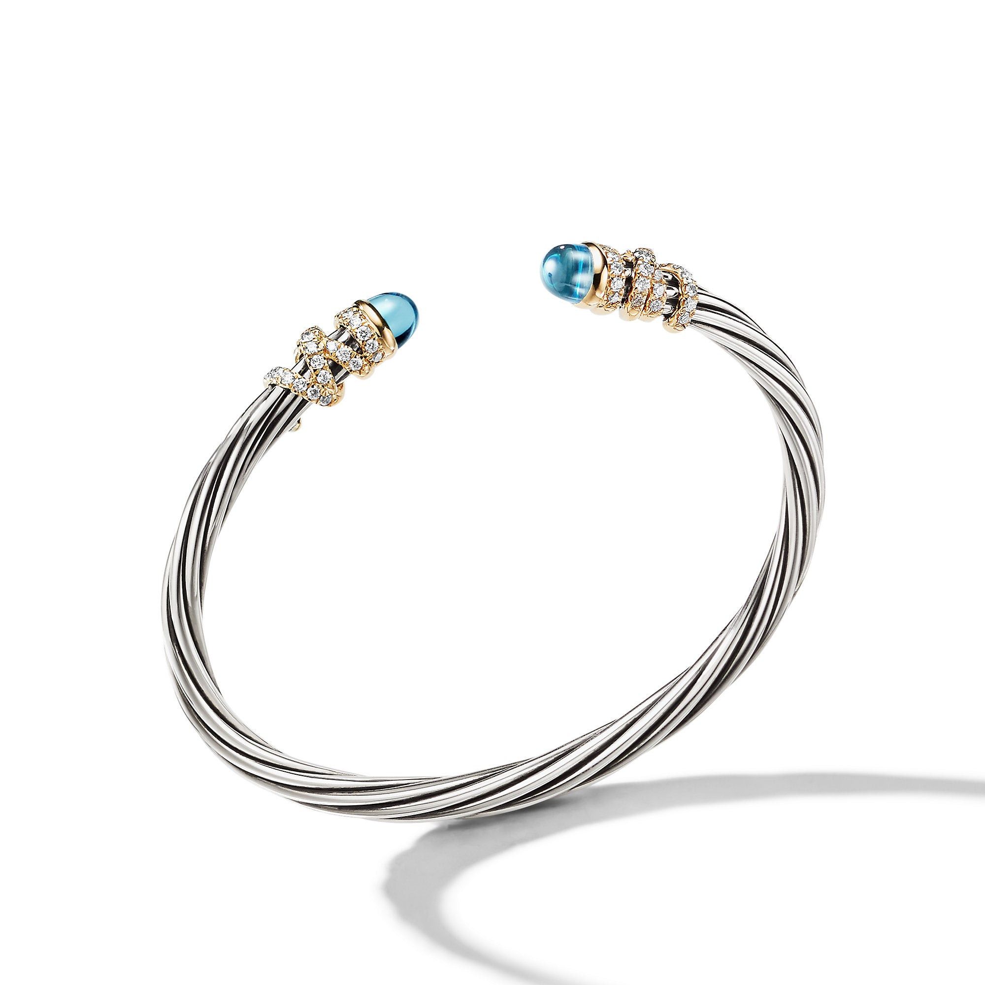 David Yurman o1w1db10525 B13343D Bracelet in Silver 18K Gold & Diamond Size ONE SIZE - 1 Thumbnail