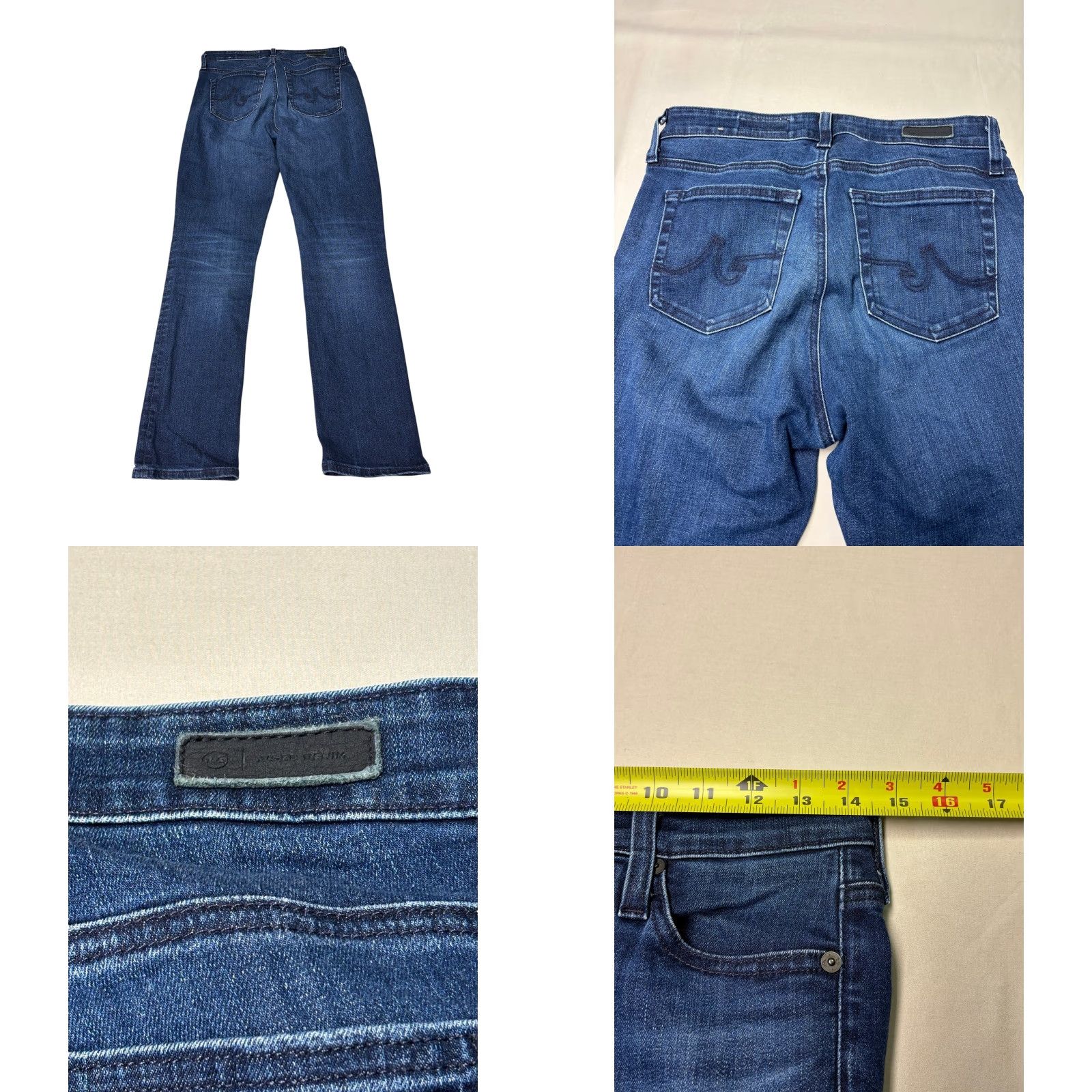 Vintage AG Adriano Goldschmied Prima Cigarette Straight Jeans Blue 28X28 Women Everyday Denim Straight Slim Pockets 5-Pocket Logo Embroidered Vintage N/A Size 28" / US 6 / IT 42 - 8 Thumbnail
